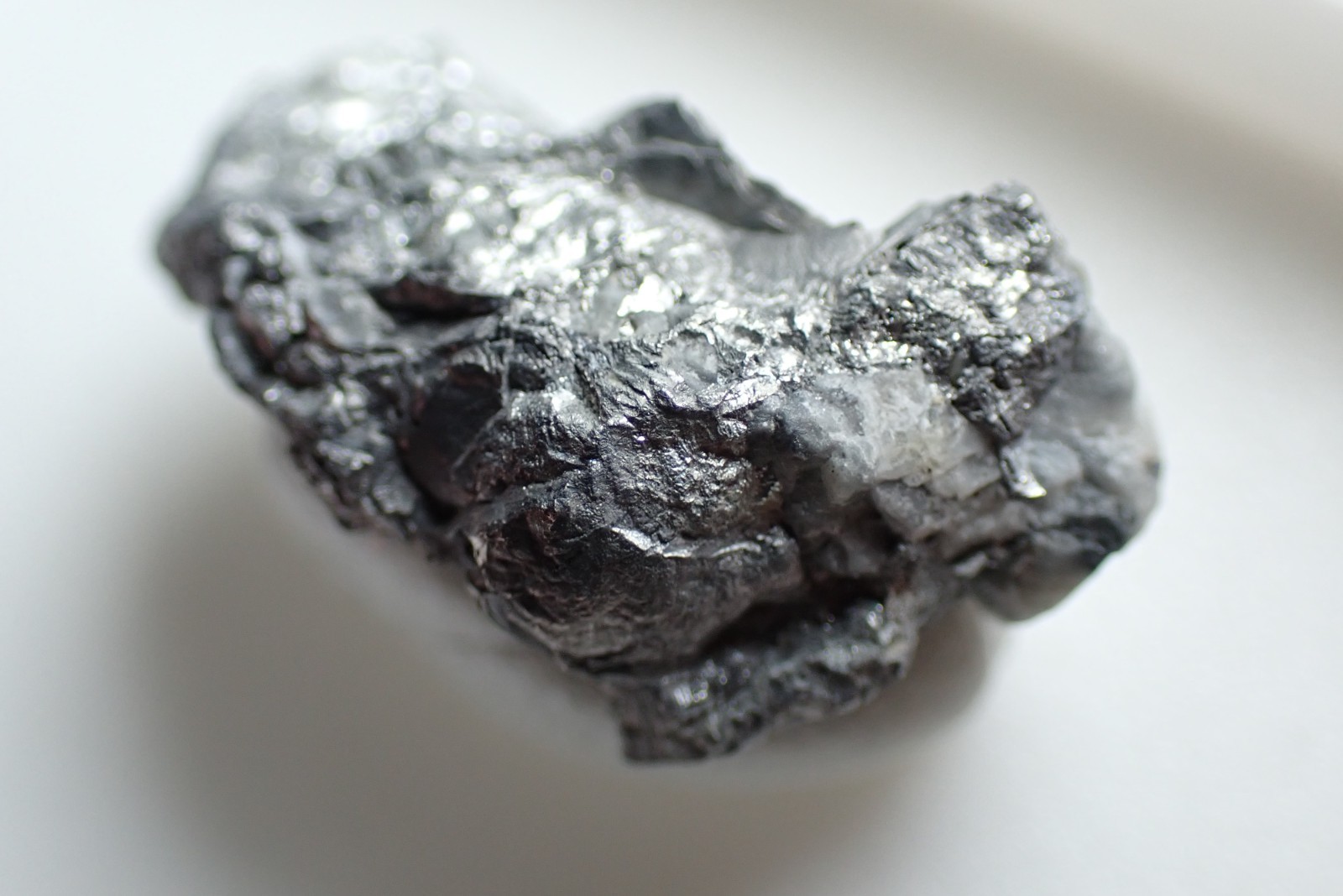 ANTIMONY * SILVERY-BRIGHT BOTRYOIDAL AGGREGATE * RARE ! Pribram, CZECH REPUBLIC