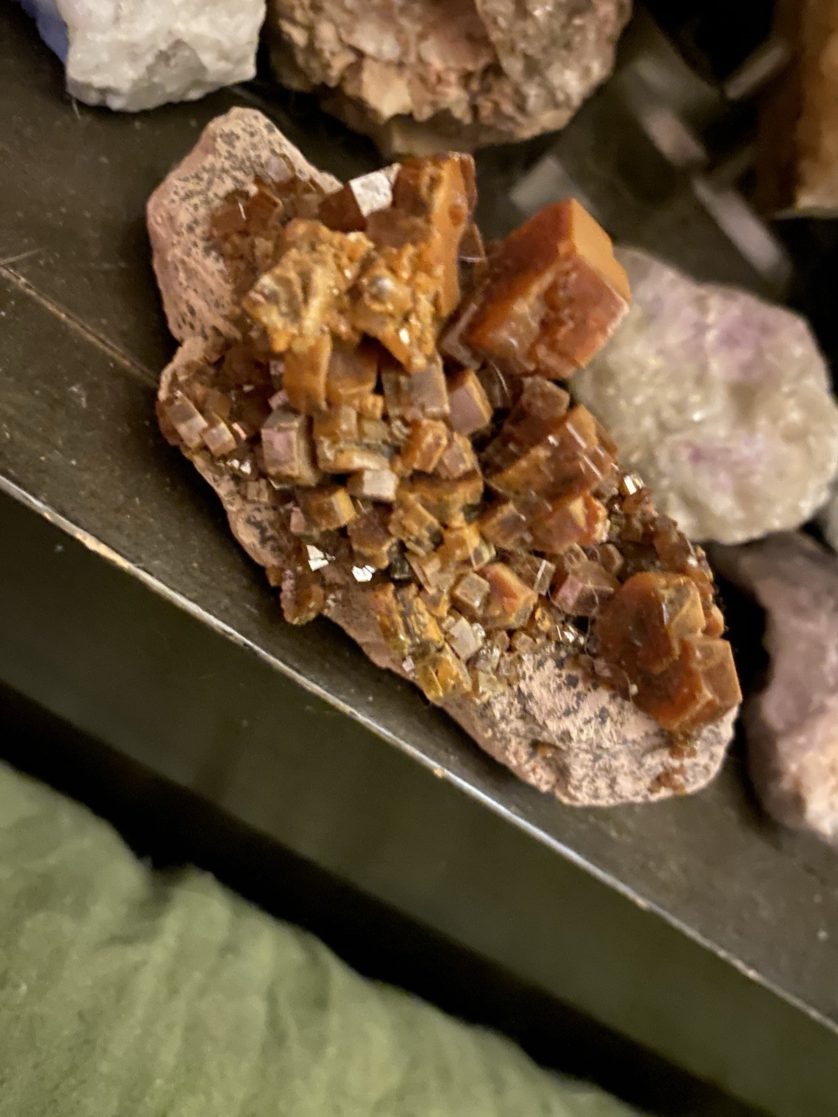 Vanadinite Cluster From Morocco. 3.53 oz/.22 Lb/100 G. 3 Inches Long. Rare