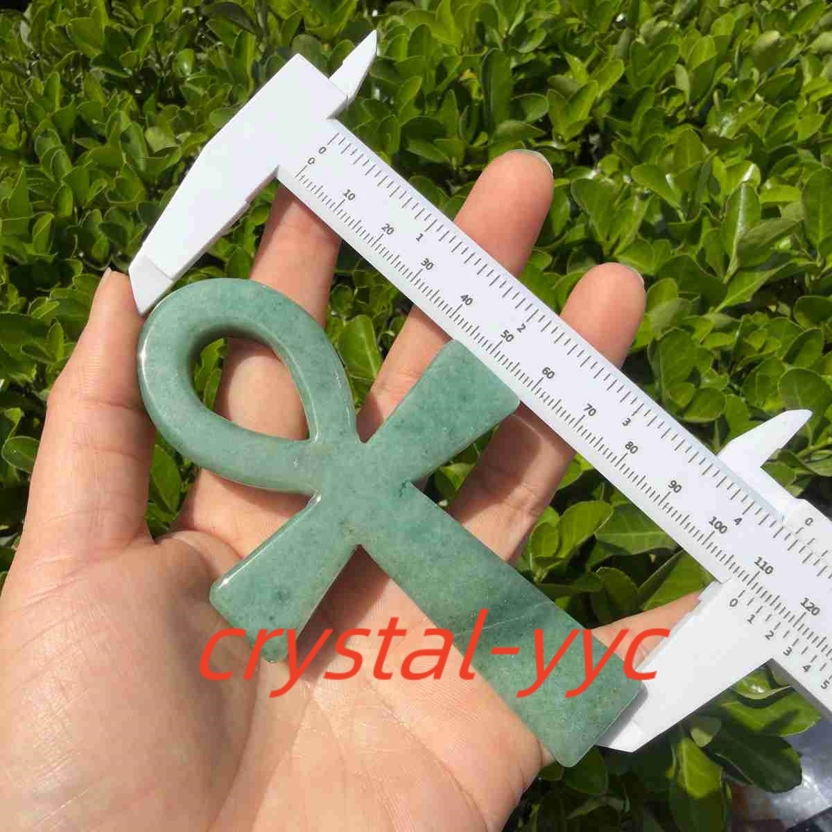 4.3″ Natural Quartz Crystal Cross Carved Crystal Ankh Reiki Healing Gift