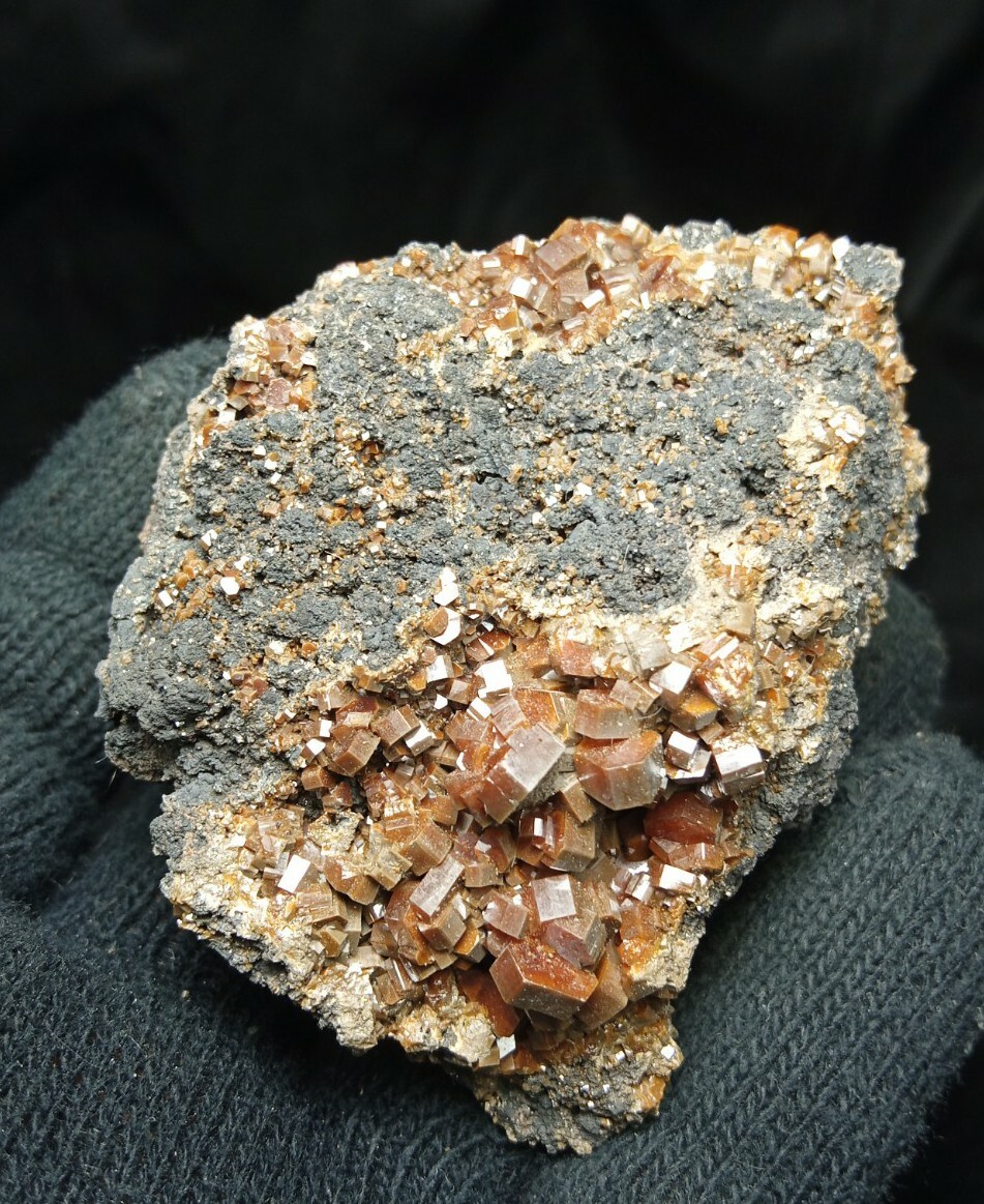 2.25 inch Cherry Red Vanadinite w Goethite from Taouz Morocco Africa
