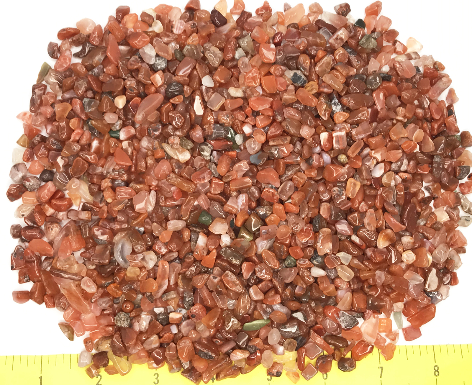 Agate Red polished Mini ( size 3/16″ to 1/4″ or 5-7mm) 1/2 lb