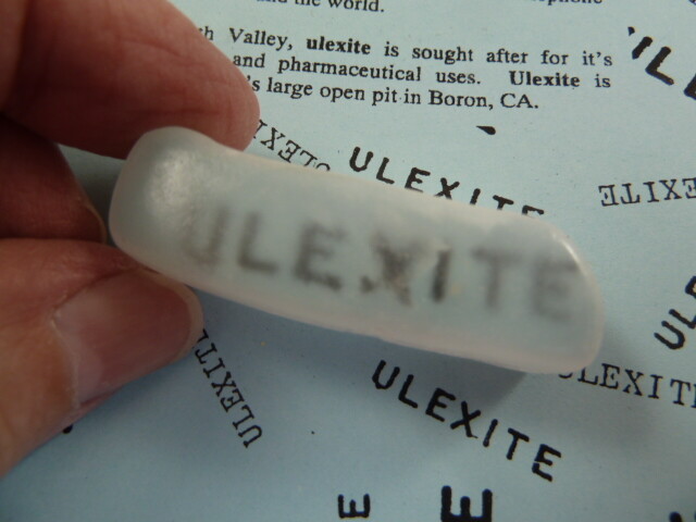 (r33-104) 1-5/8″ Ulexite gemstone Mineral TV rock mine mined rocks Boron CA USA