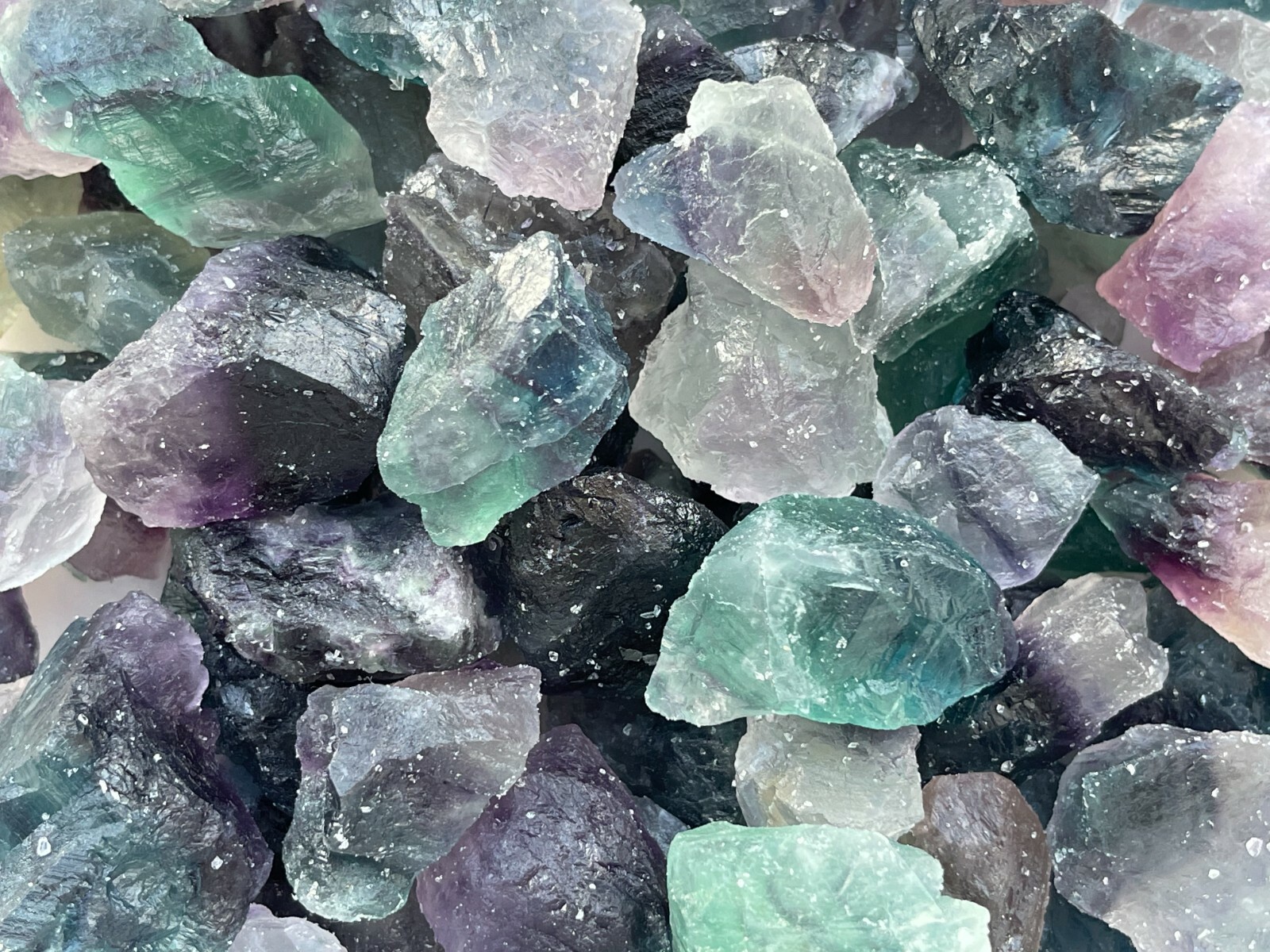 Grade A+ Fluorite Raw Natural Stone, 1.5 – 2 inches Fluorite Rough,Wholesale Lot