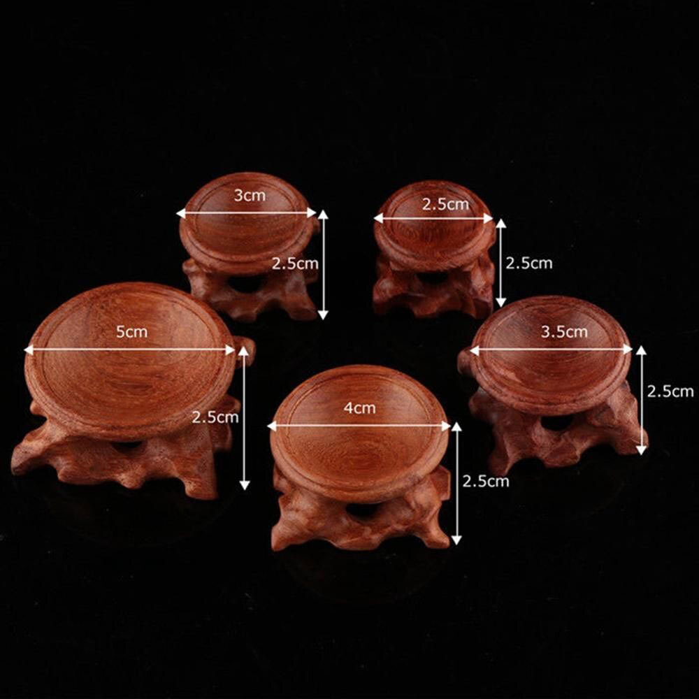1X Wooden Display Stand Base for Crystal Ball Sphere Globe Stone Holder Decor