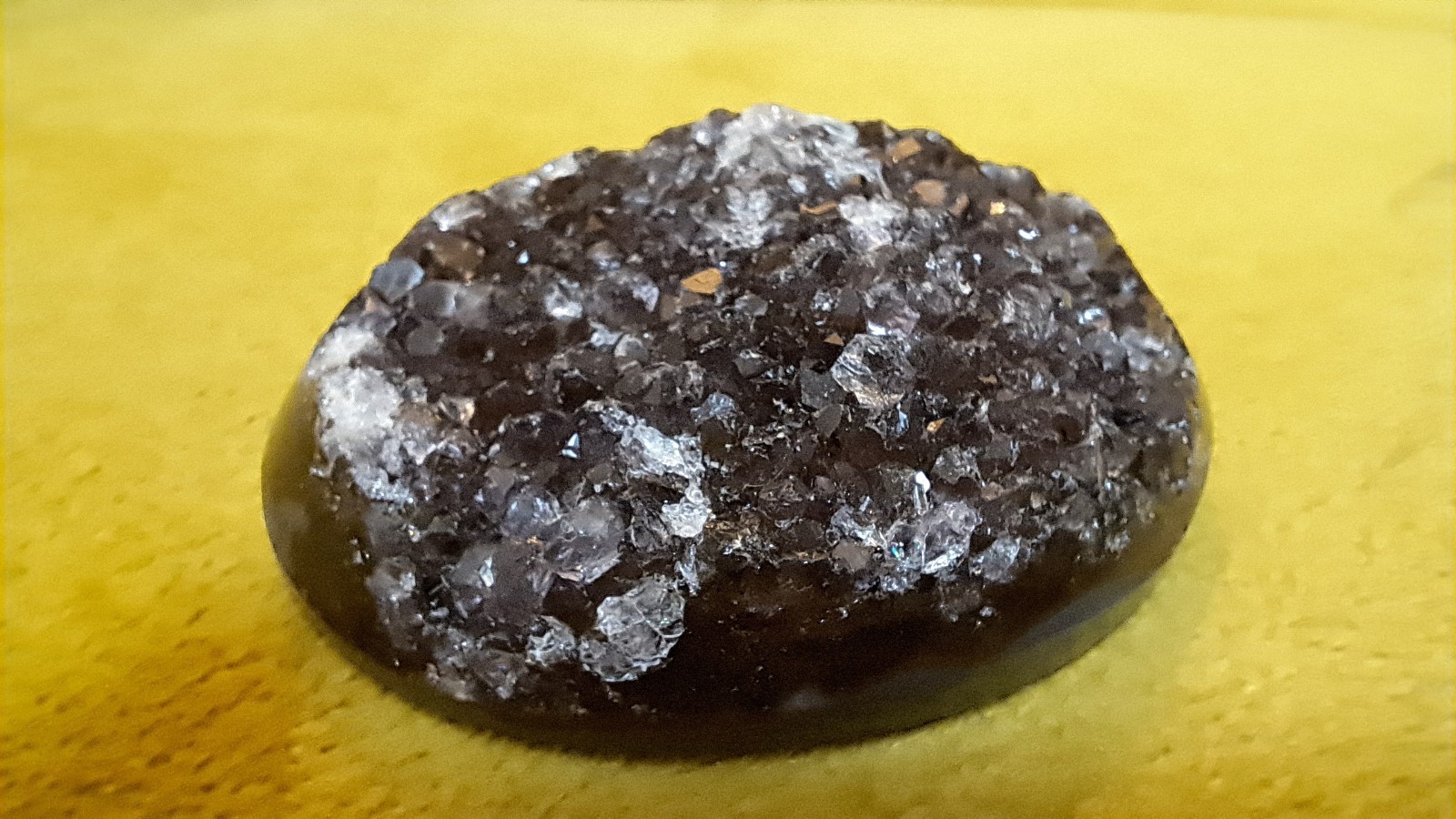 Oval Drusy Agate Stunning Black Geode Sparkling Gemstone Druzy 48mm