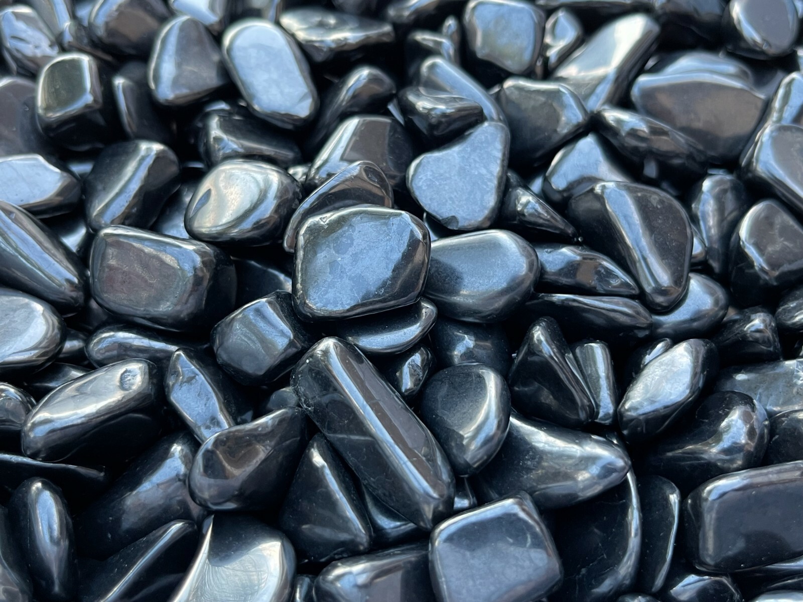 Grade A++ Shungite Tumbled Stone, 0.75-1.25″ Tumbled Shungite, EMF Protection
