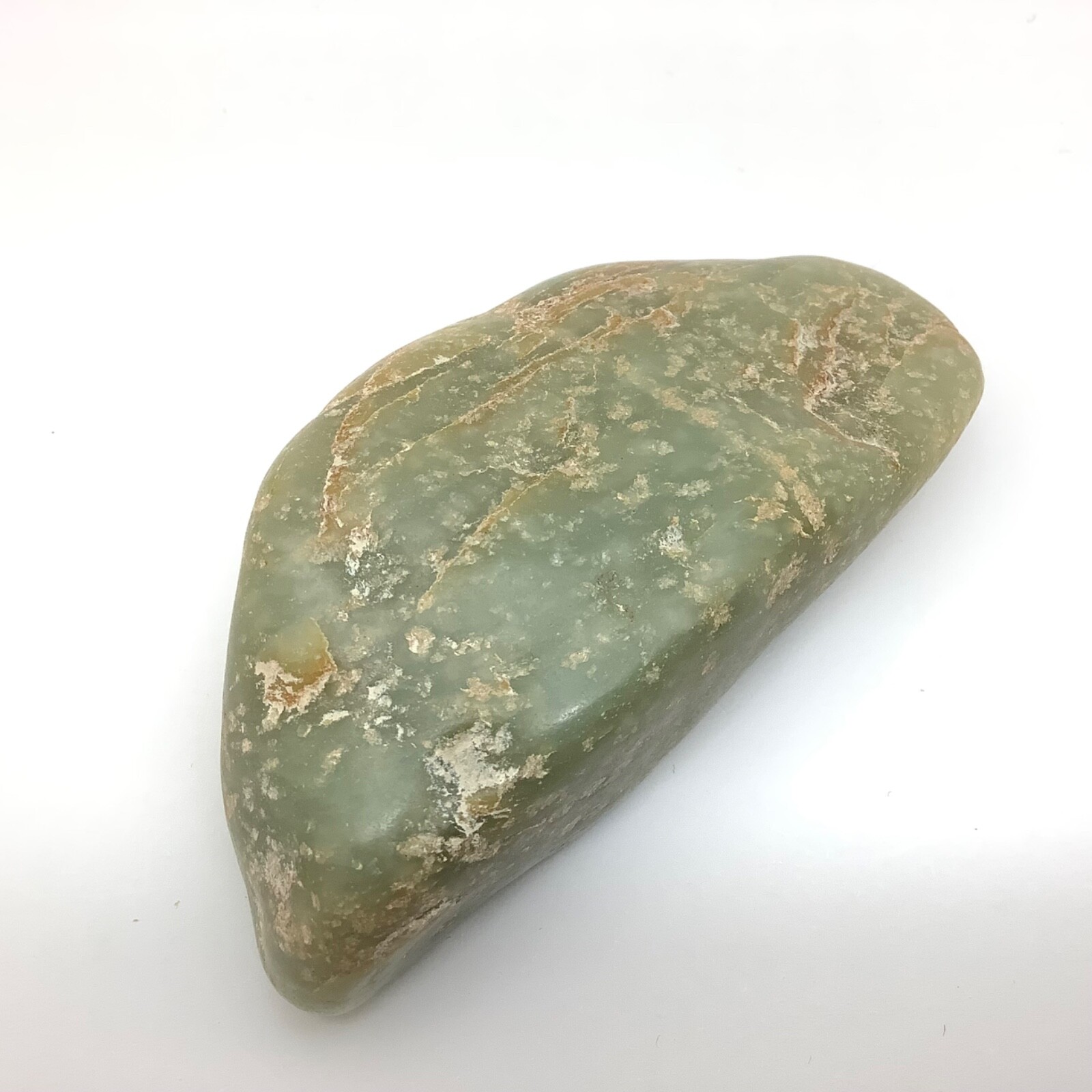 Siberian Jade Cobble Pistachio Green Nephrite Jade Stone Vitim River Siberia