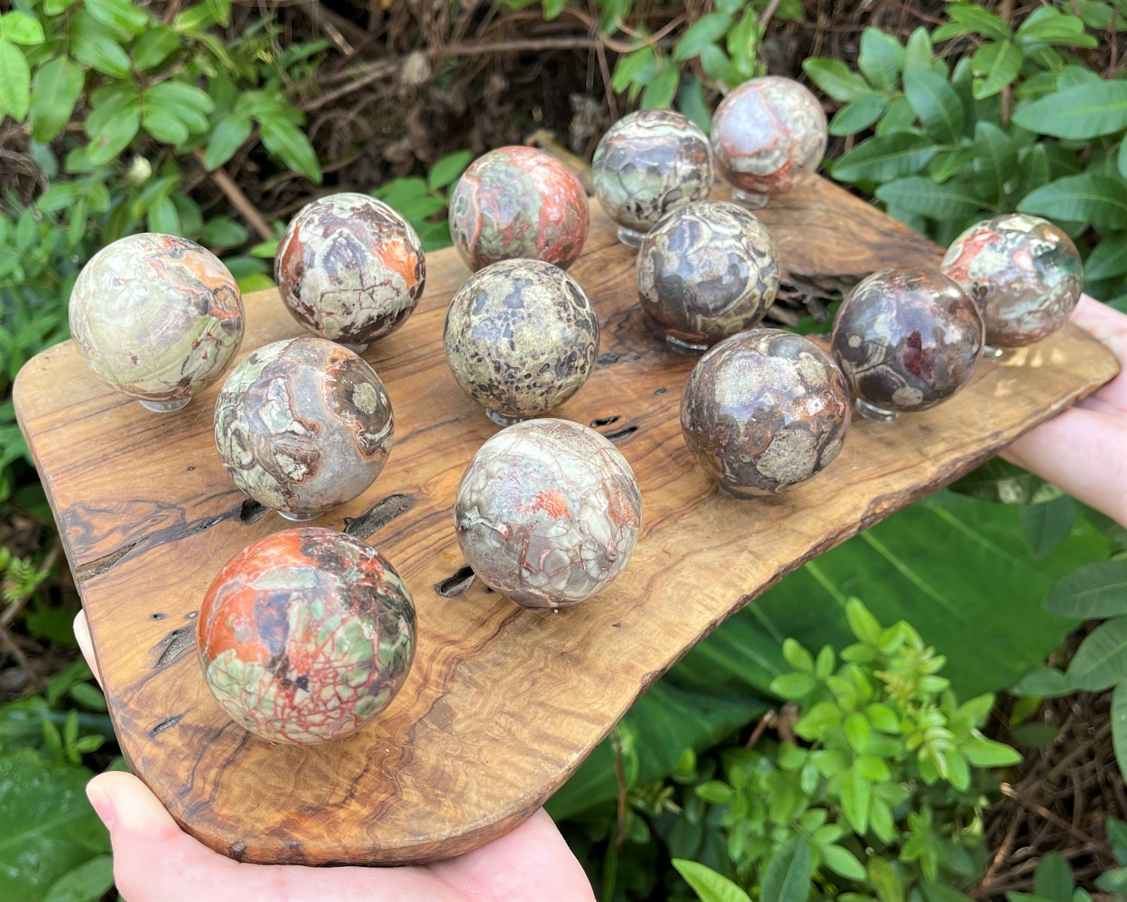 Rhyolite Crystal Sphere with Stand, 1.5″ (‘A’ Grade Polished Rhyolite Spheres)