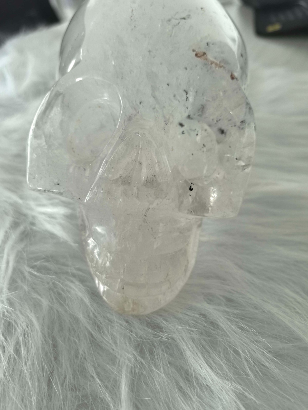 RARE Natural White Quartz Crystal Skull Carving 8cm9cm15cm Large Healing Metaphy