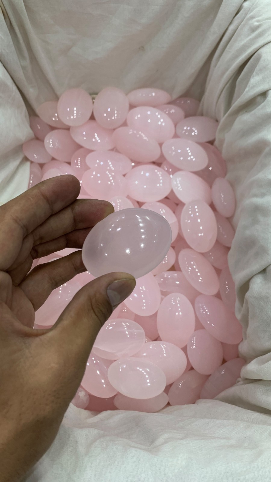 12KG Top Quality Pink Calcite Palm Stones Lot Natural Healing Crystal Wholesale