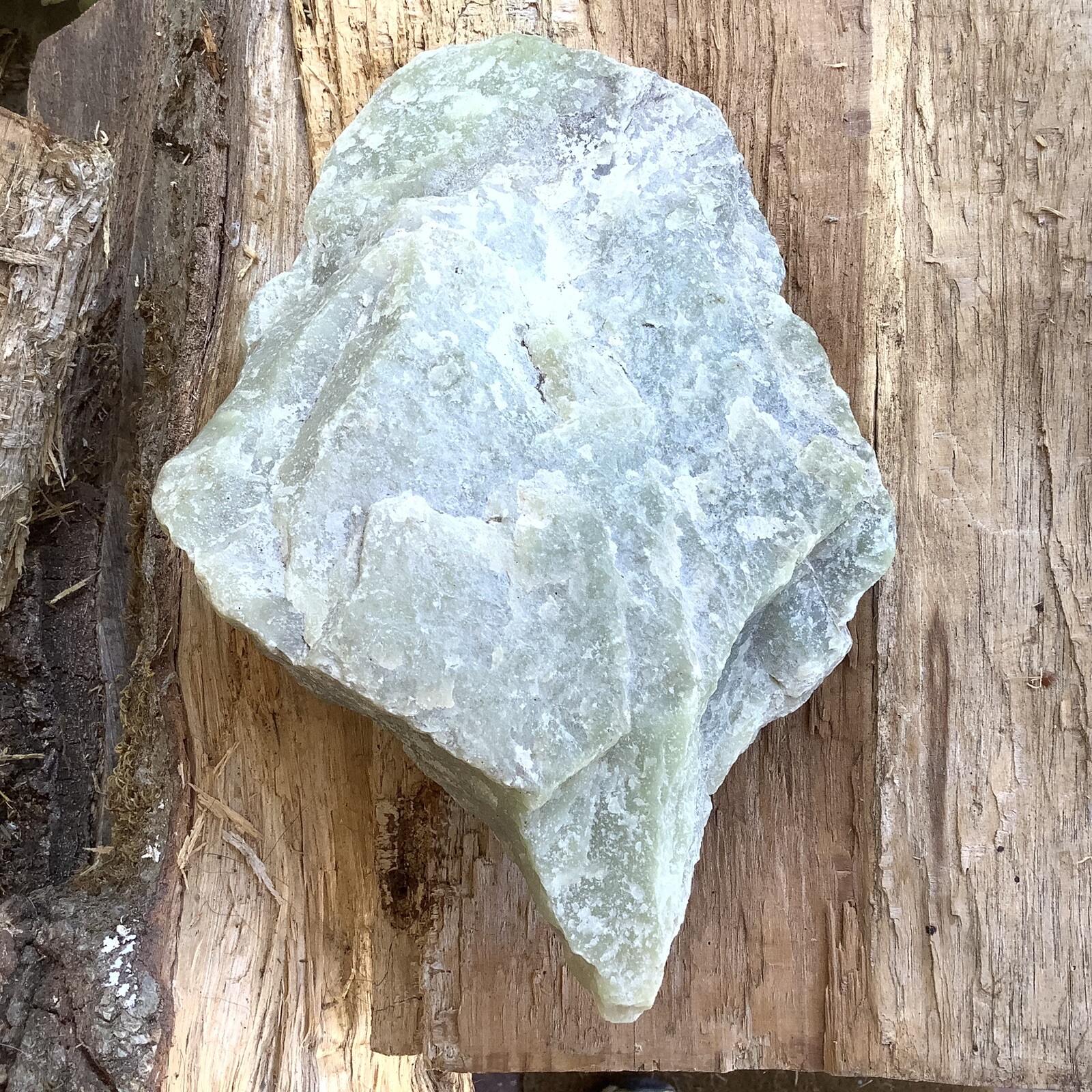 Siberian Nephrite Jade Ventifact Pistachio Green Jade Stone Vitim Siberia 2942g