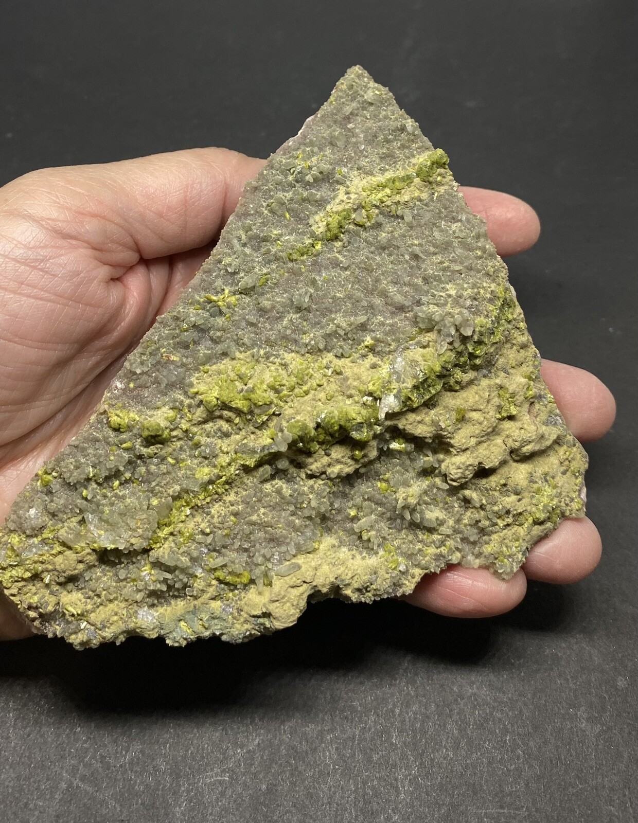 Epidote & Calcite Crystal Mineral From Morocco 1lb 4 1/2in