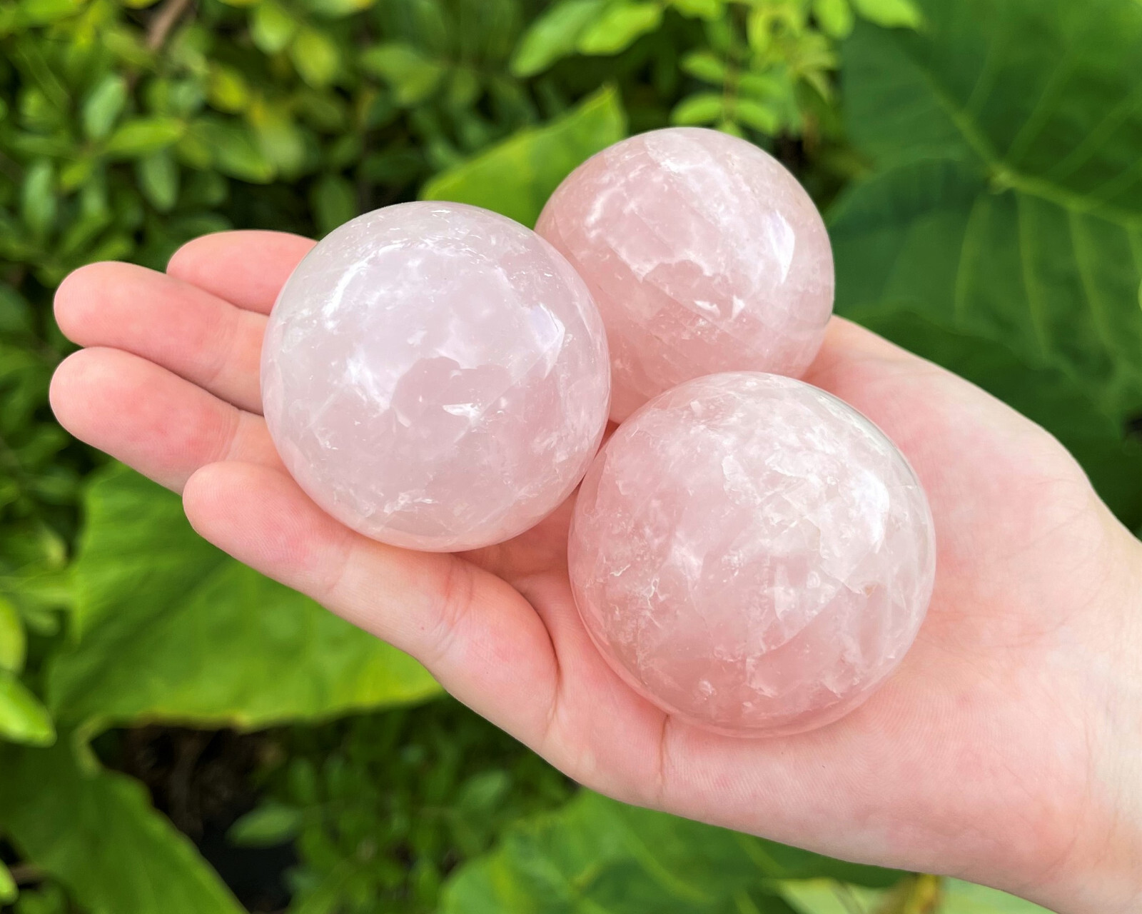 Rose Quartz Crystal Sphere LARGE 2″ Sphere + Stand, A Quality Rose Quartz Sphere