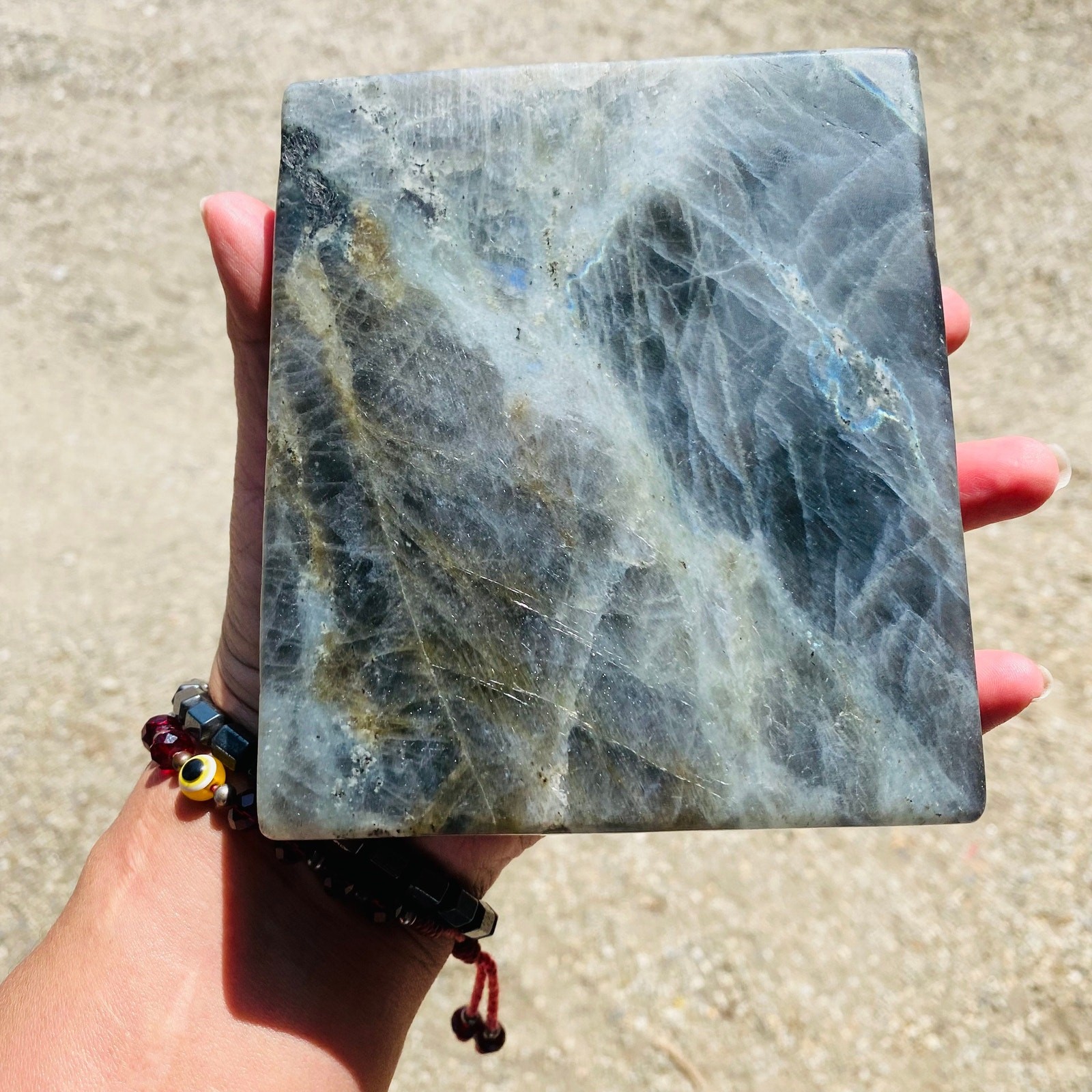 Beautiful Labradorite Medusa Carving. Over 2kg!