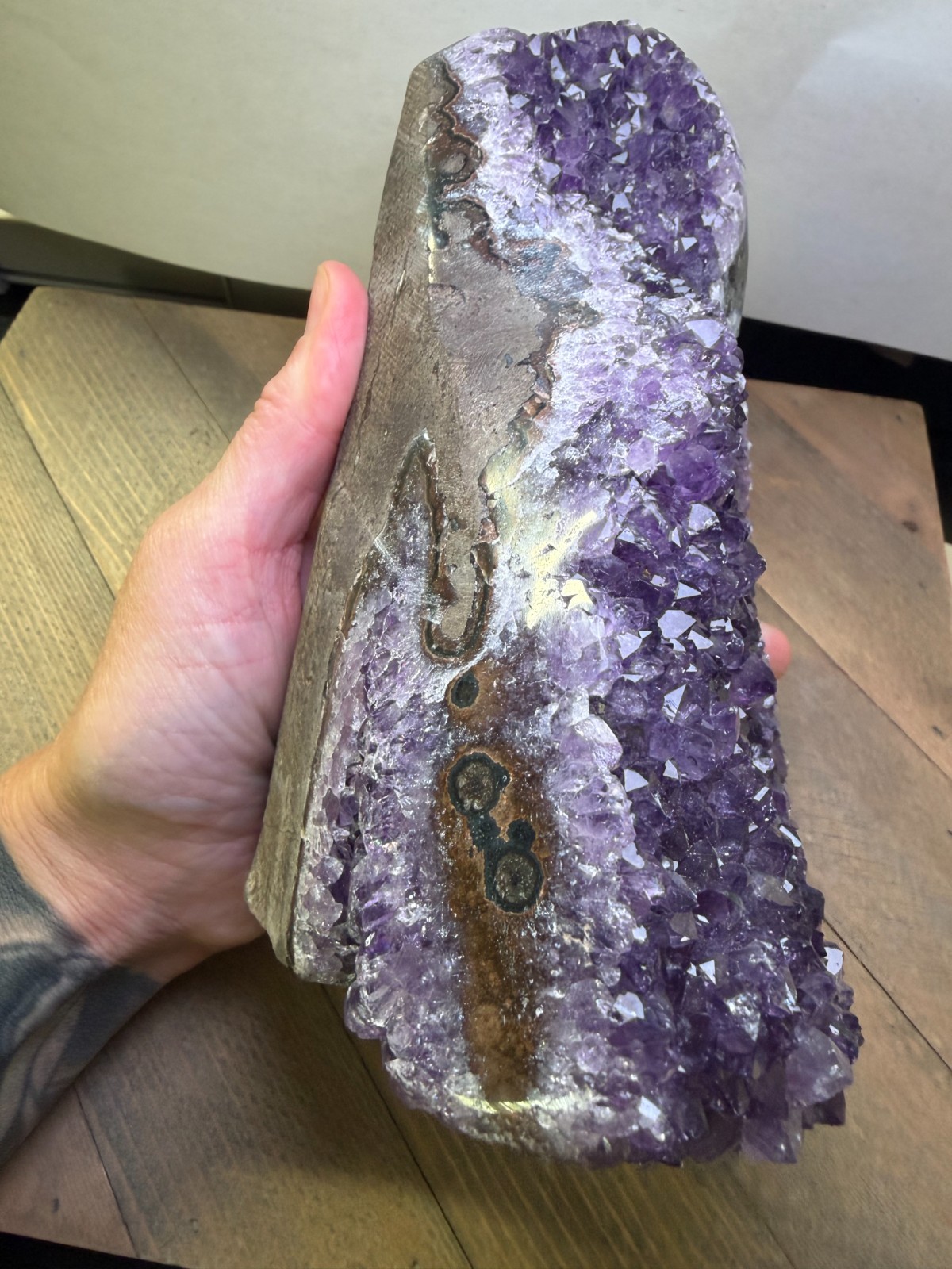 Uruguayan Amethyst Cluster 4lb 1.5oz 7.25″ Cut Base Free-Standing One of a Kind