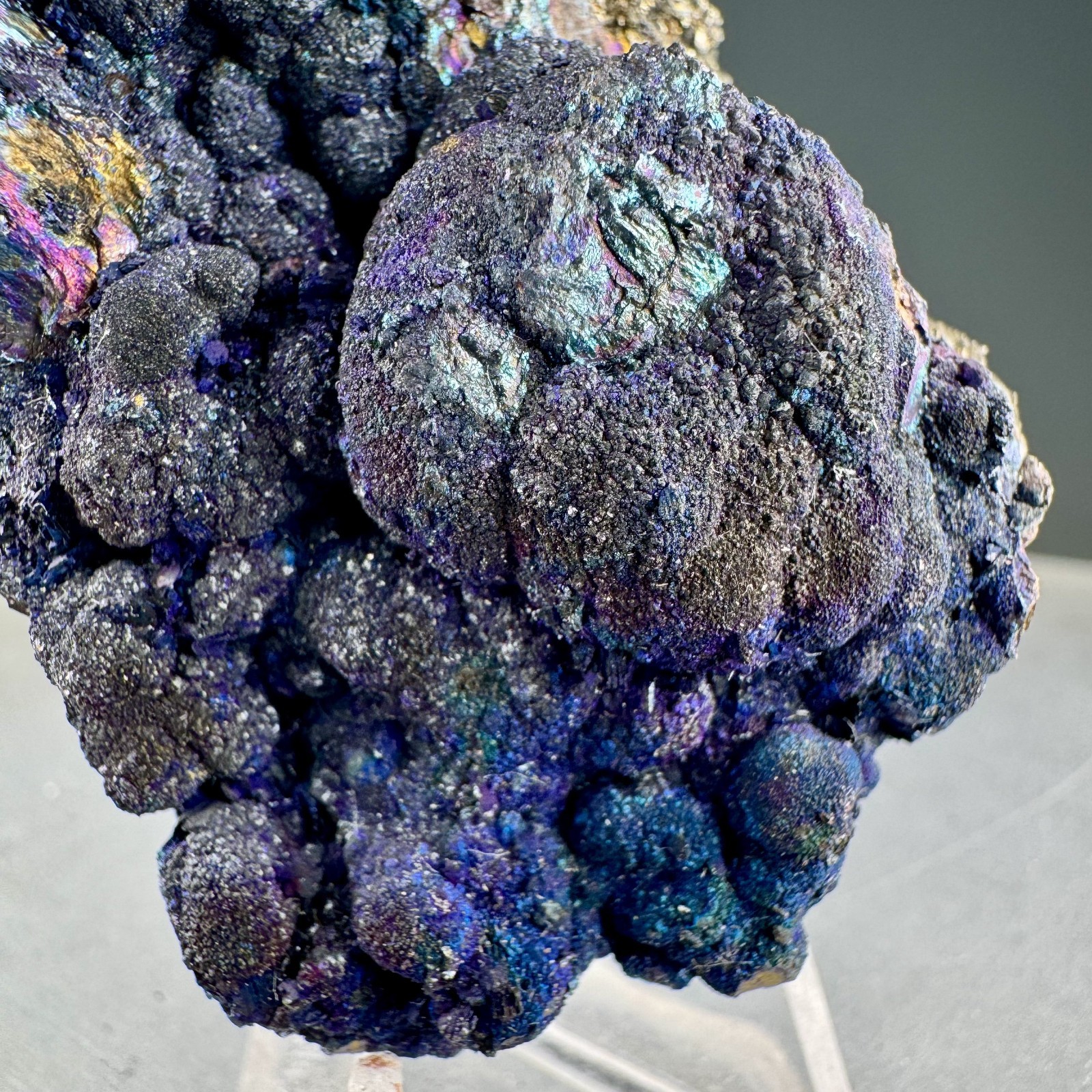 Rare “Blister Ore” Purple-Blue Chalcopyrite: Flambeau Mine, Rusk Co., Wisconsin