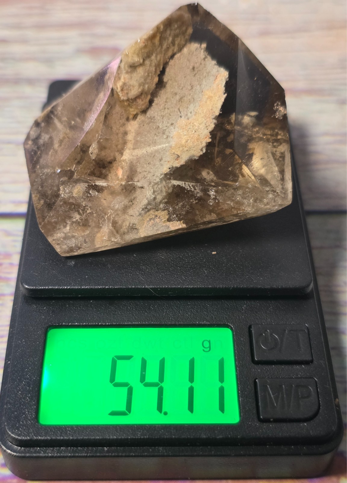Natural White Garden Quartz Crystal Point Phantom Inclusion Brazil 54.11g