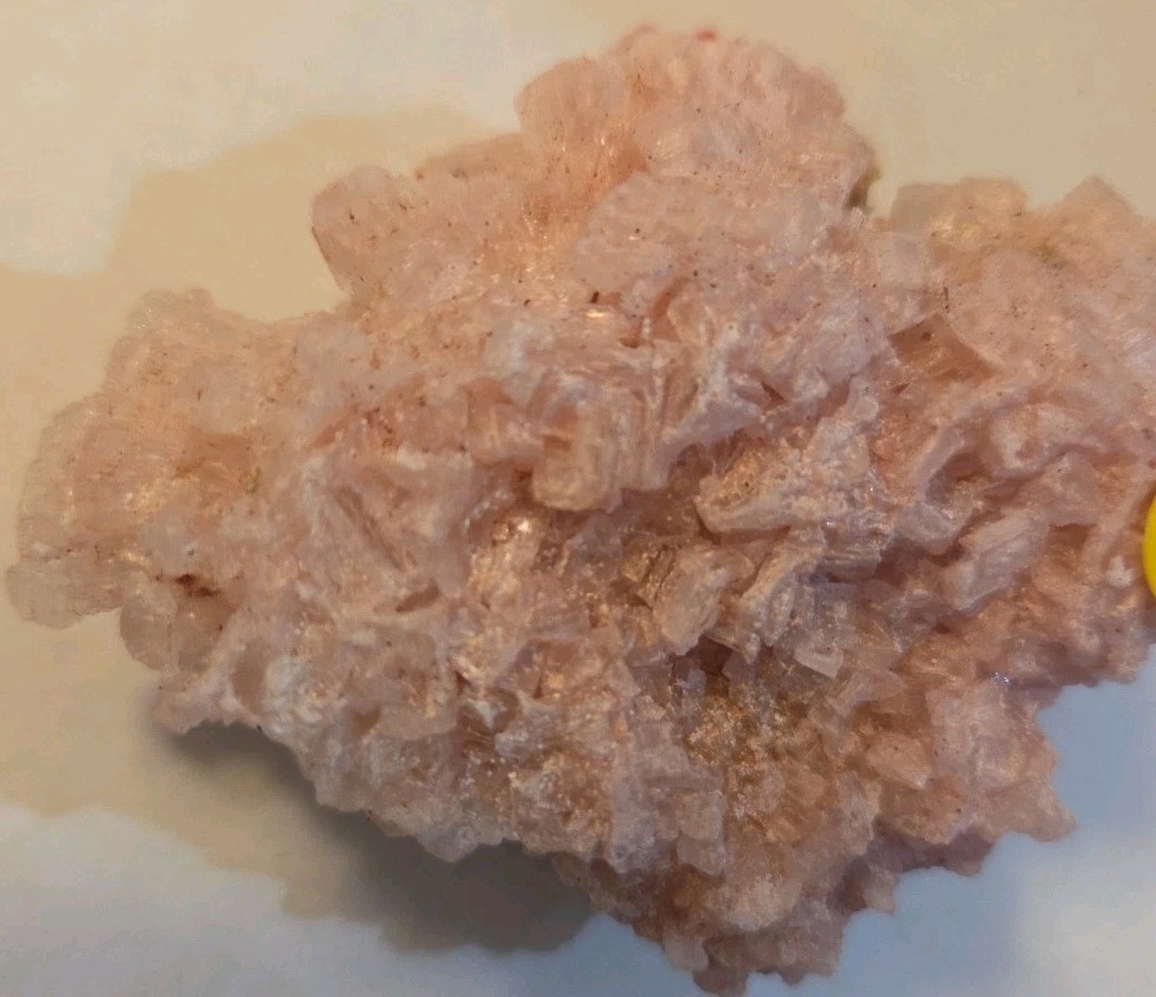 Pink Halite Crystal Cluster Specimen 2.25 X 2 X 1 Inches