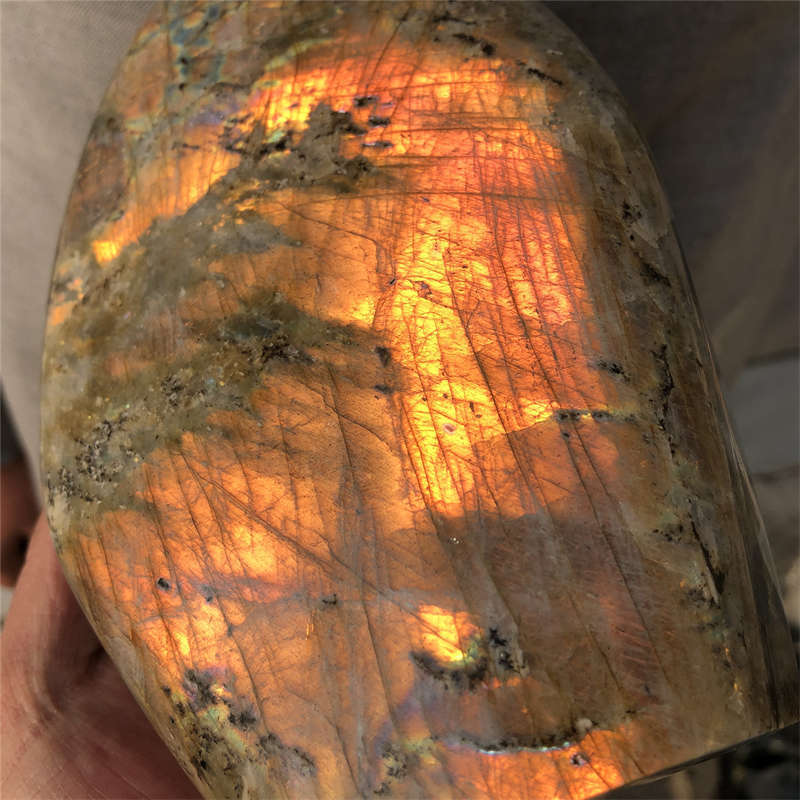 2.49kg Natural Labradorite Quartz Crystal Spectrolite Mineral Reiki healing