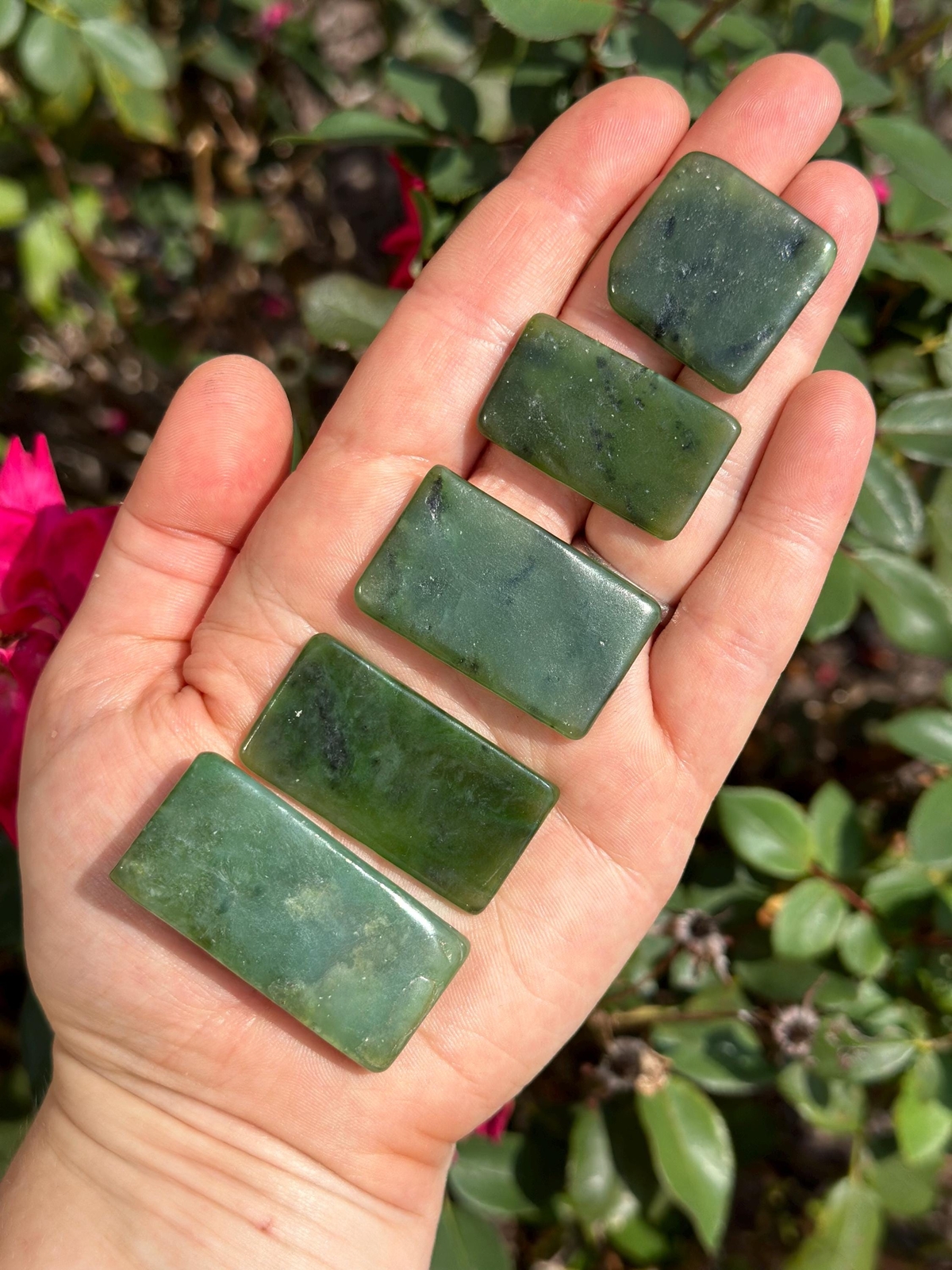 Nephrite Jade Crystal Slice, Natural Nephrite Jade from Siberia