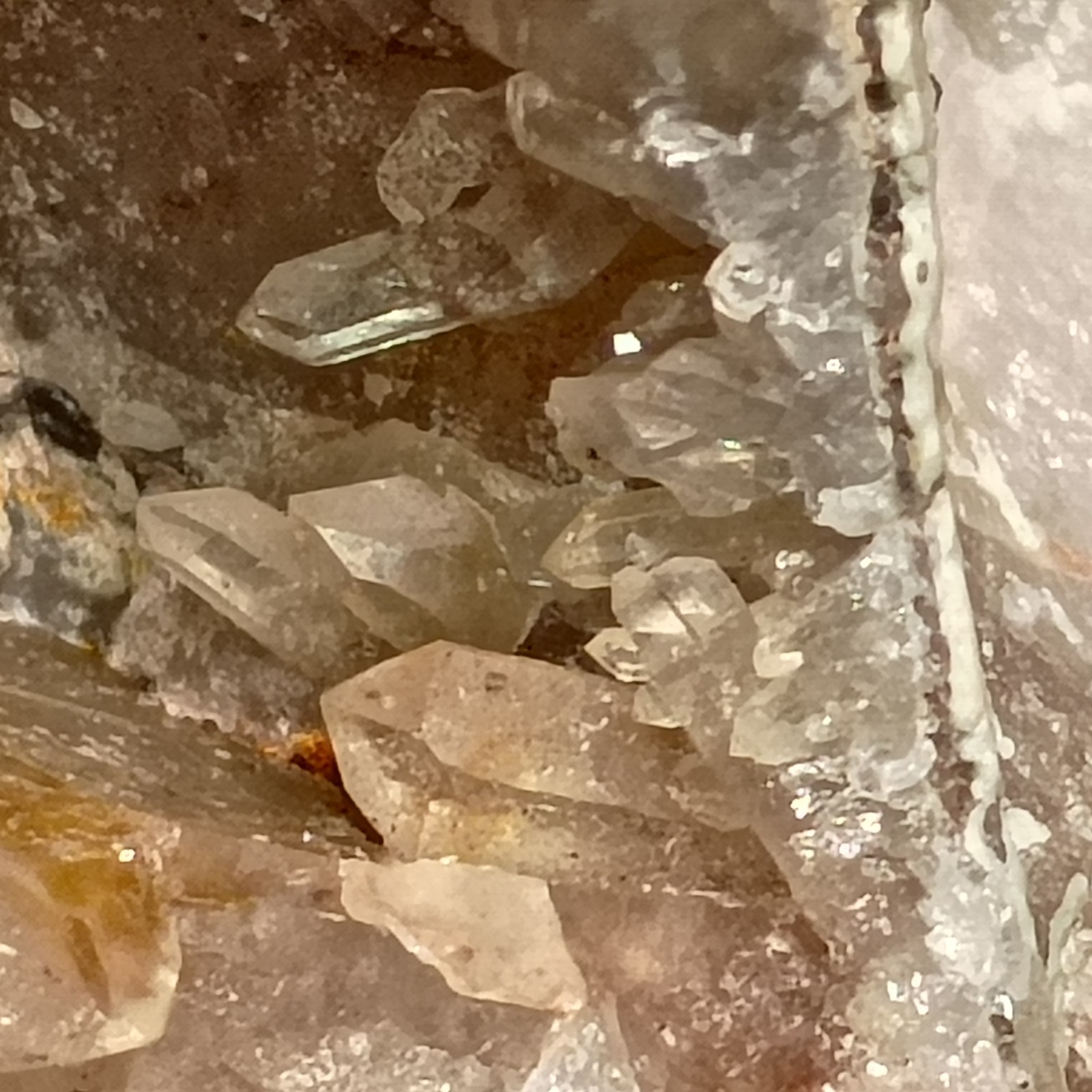 104g Quartz & Massive Topaz Crystal Silver Mines MO Historic Byrd Collection