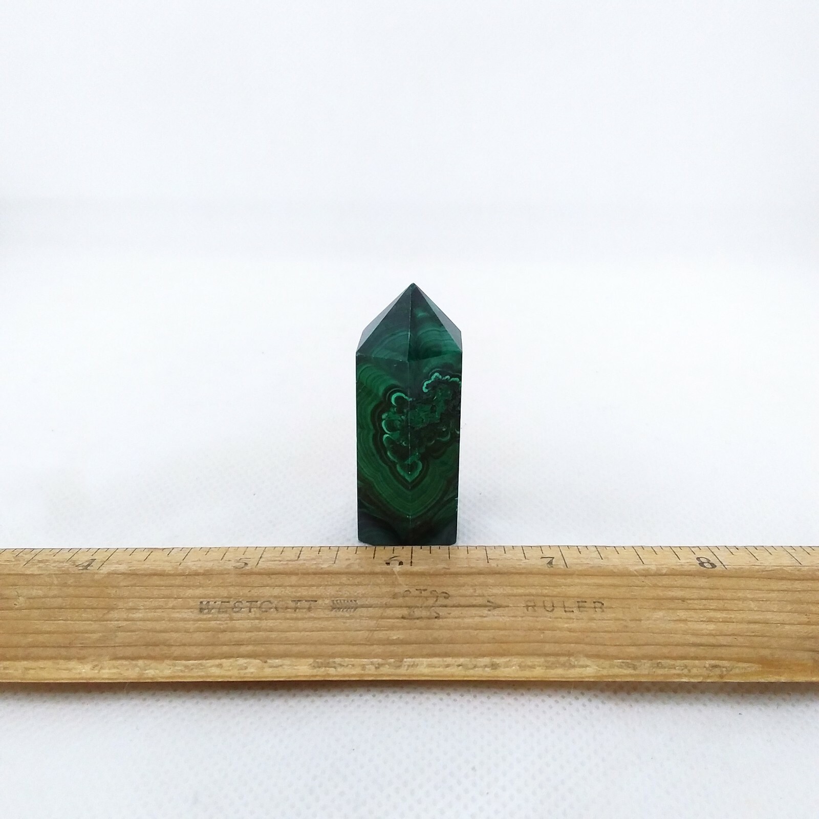 Malachite, 1 7/8″, point, tower, specimen, display, gemstone, #R-2806