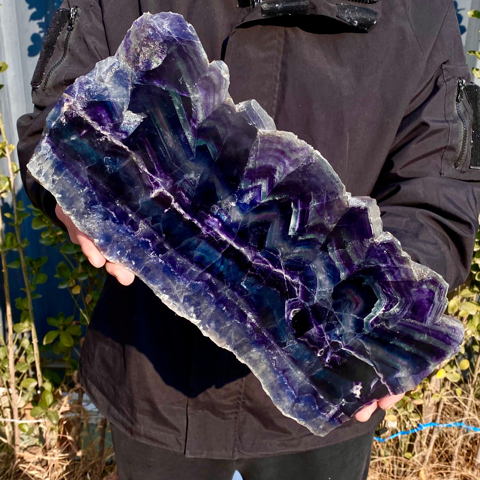 8.6LB Natural and colorful fluorite tablets for crystal therapy and meditation