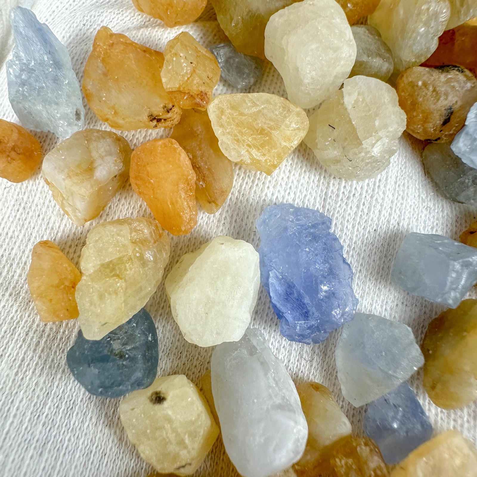 Natural Raw Blue & Yellow Sapphire Crystal / Prosperity / Astrology