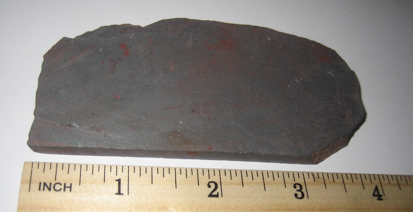 3.8″ x 1.7″ x 6mm SAW CUT NATURAL ROUGH HEMATITE CRYSTAL STONE SLAB ~ 129.2g *2