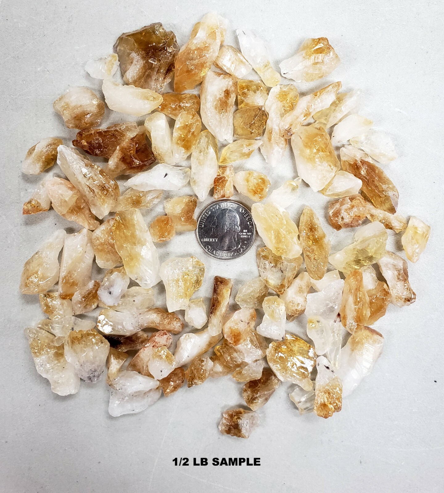 CITRINE CRYSTAL SMALL POINTS & CHUNKS BULK WHOLESALE TINY CITRINE STONE CHIPS