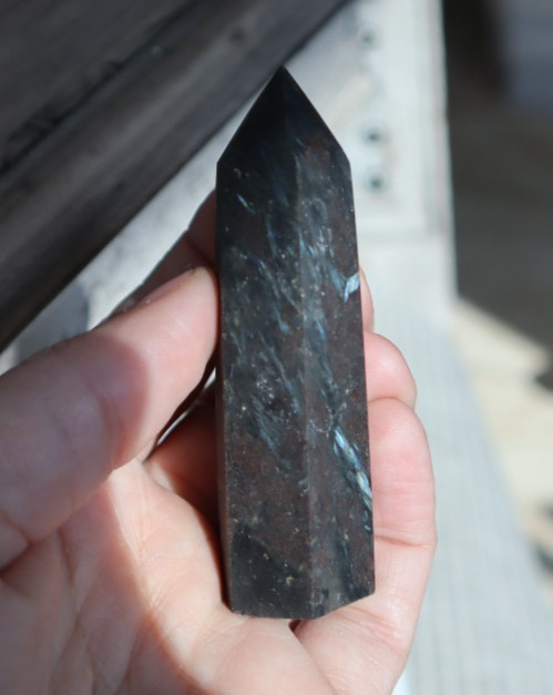 ARFVEDSONITE WITH GARNET POINT BUNDLE (9) POINTS INCLUDED/ OVER 2 LBS