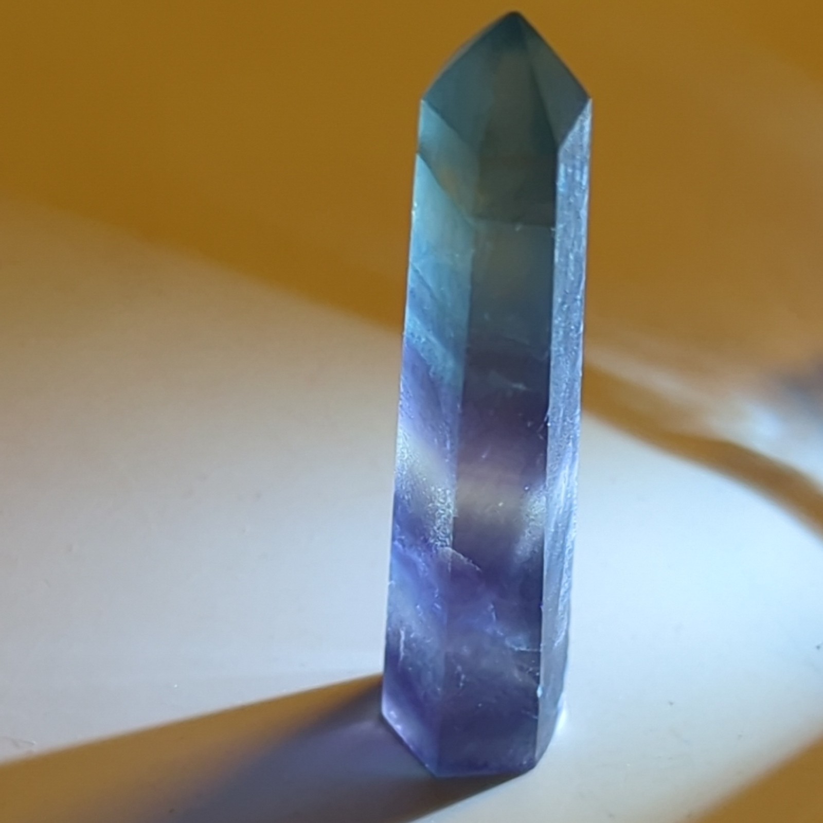 Natural Rainbow Fluorite Tower Point Obelisk Healing Crystal Mineral Specimens