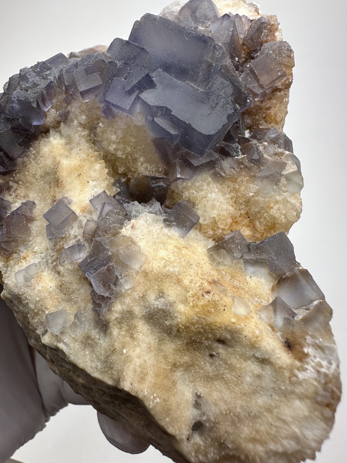 LARGE GEMMY Blue Fluorite & Quartz Crystal Specimen__Bingham , New Mexico
