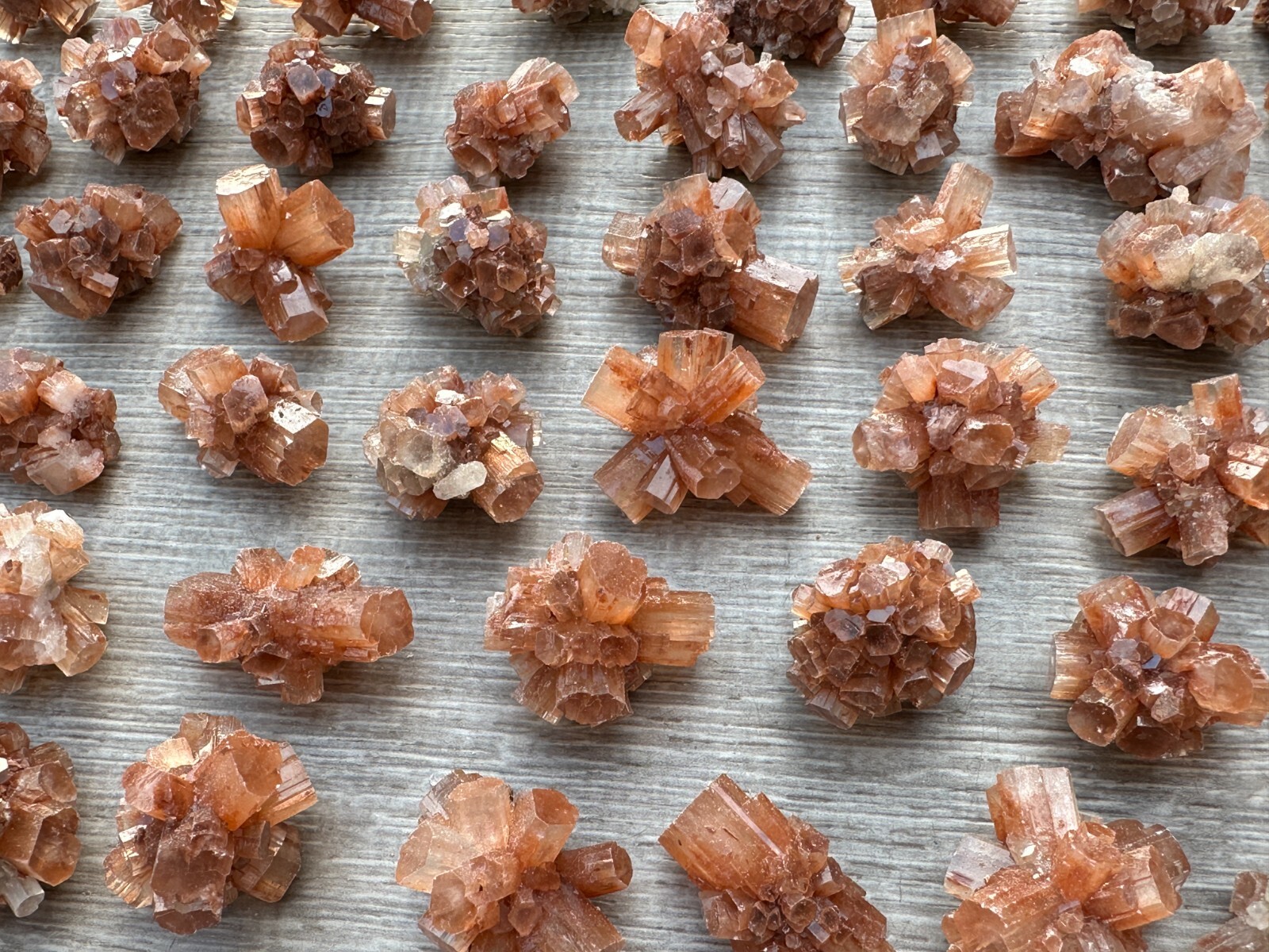 7-10 pcs Box Aragonite Clusters Collection,Grade A++ Mini Aragonite Star Crystal