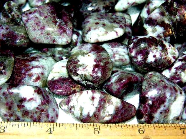 Tourmaline red in quartz polished 3/4-1.5″ Madagascar 1/2 pound lots