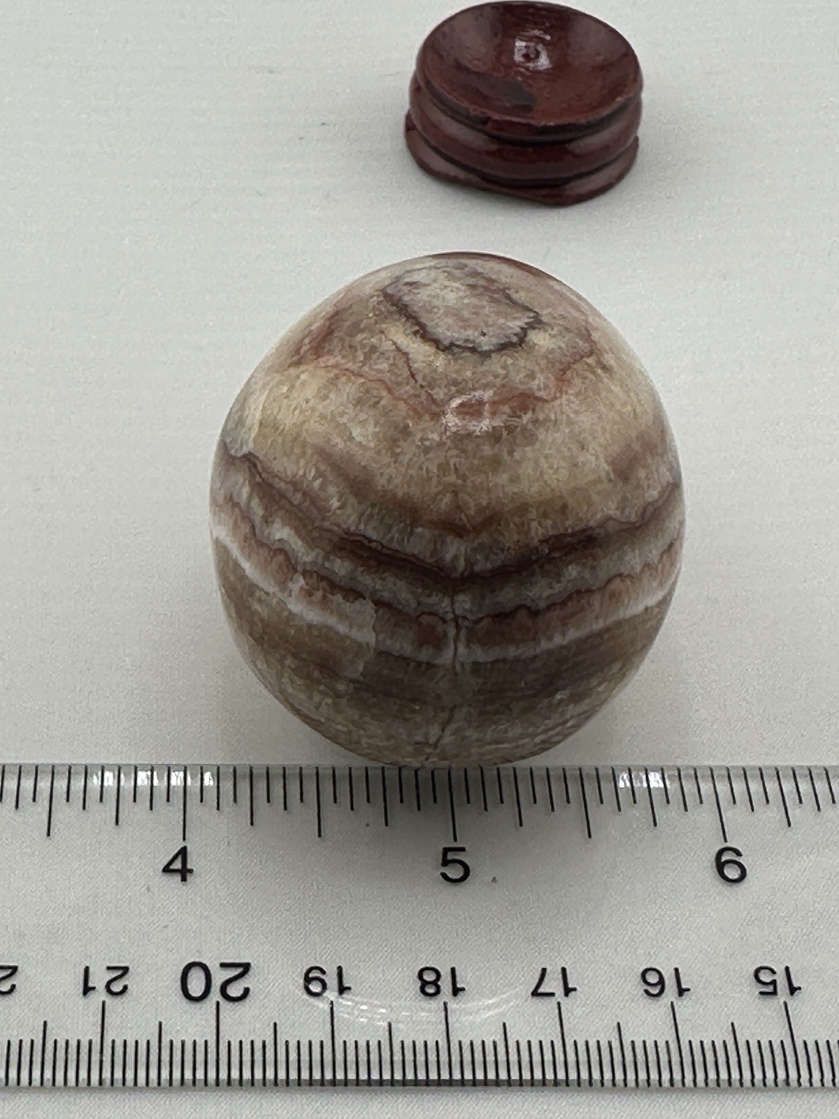 Stunning Banded Agate Onyx Egg Crystal Formations W/ Stand 2.5″ Cream Browns