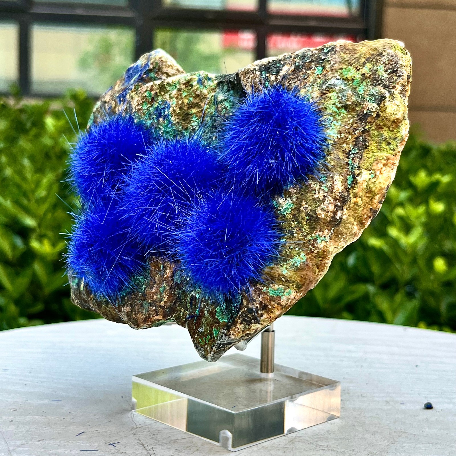 2.93LB Blue Natural Goethite Crystal Quartz Energy Ore Healing Mineral Specimen
