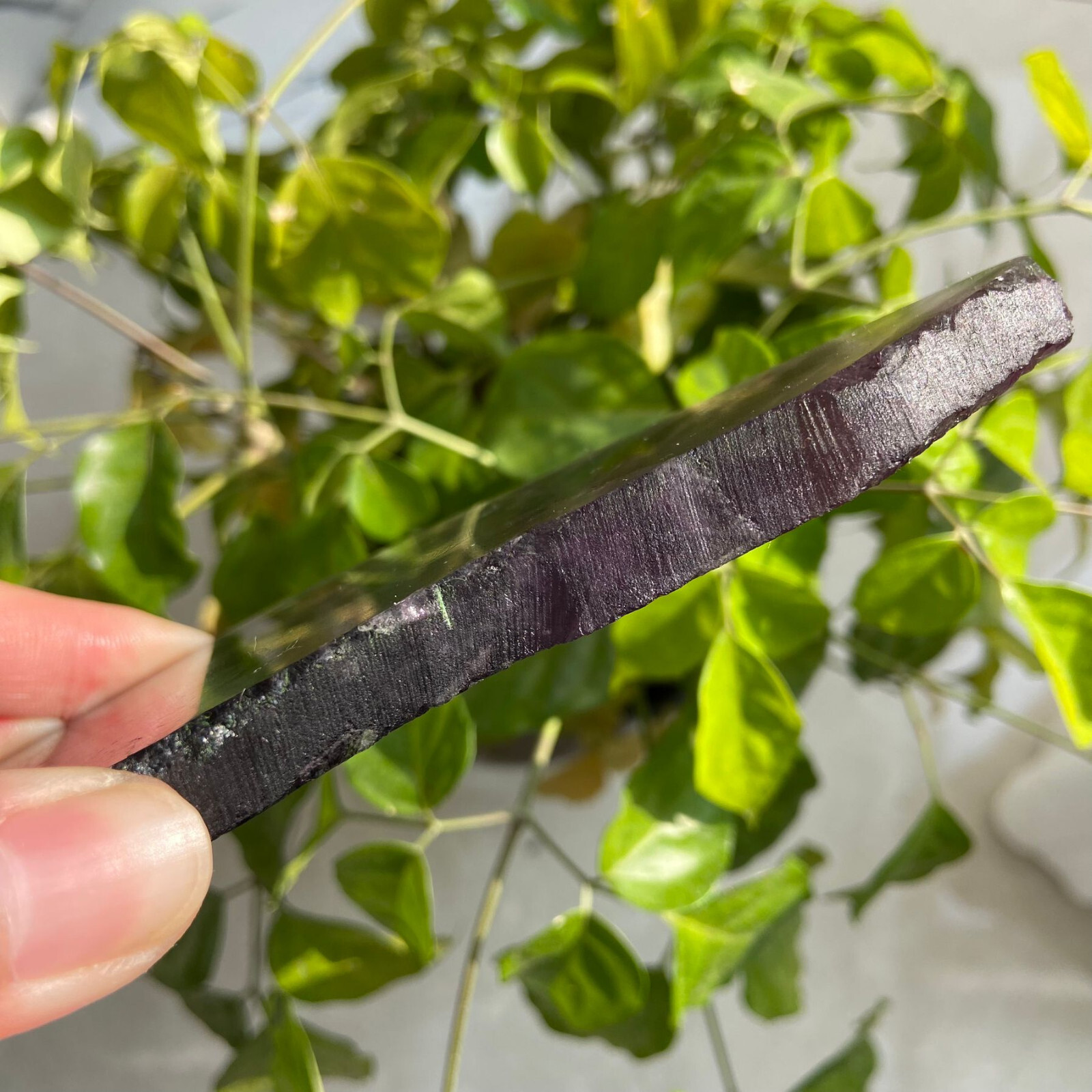 190g Rainbow Fluorite Stone Slab Slice Quartz Crystal Specimen Healing No Stand