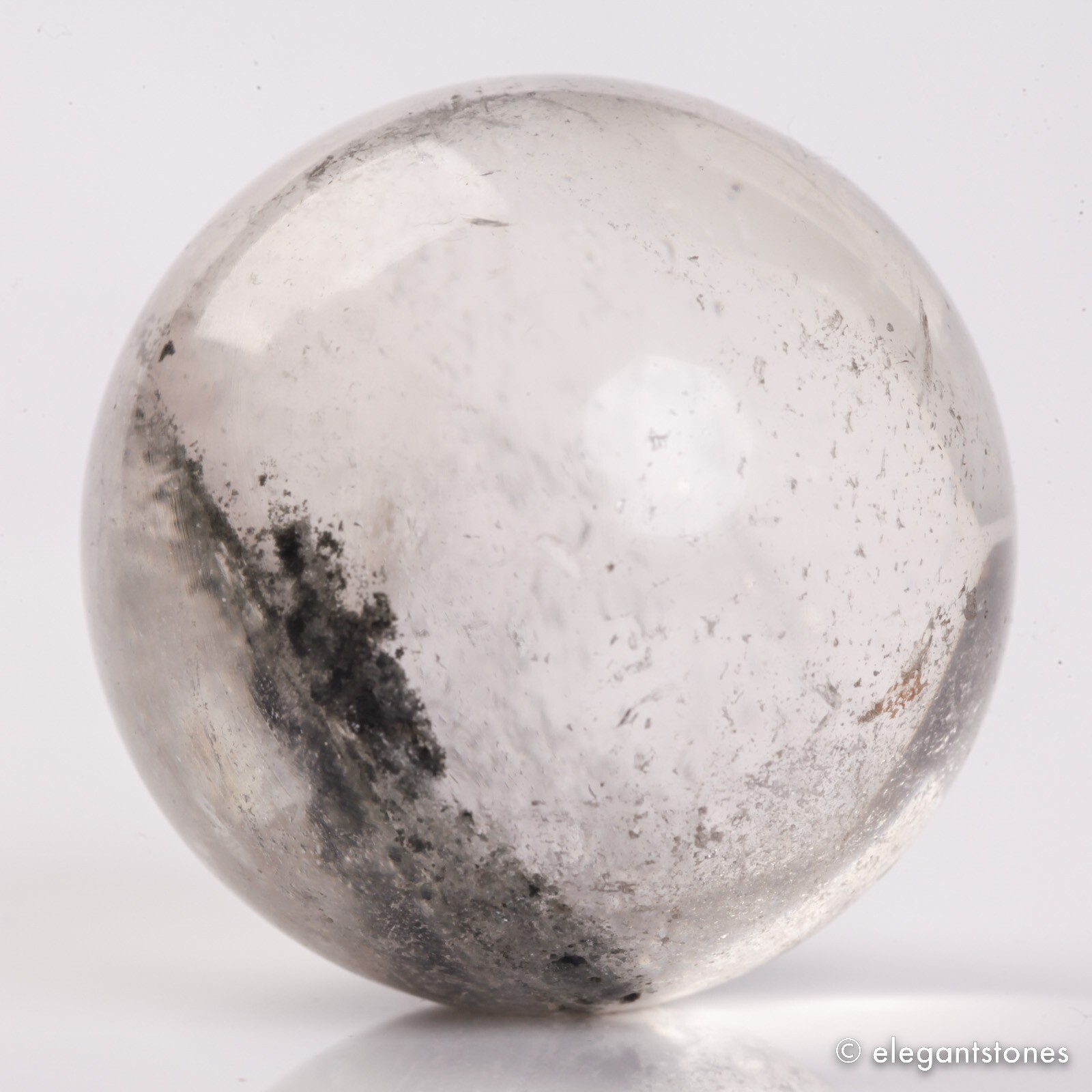 67g36mm Natural Garden/Phantom/Ghost/Lodolite Quartz Crystal Sphere Healing Ball