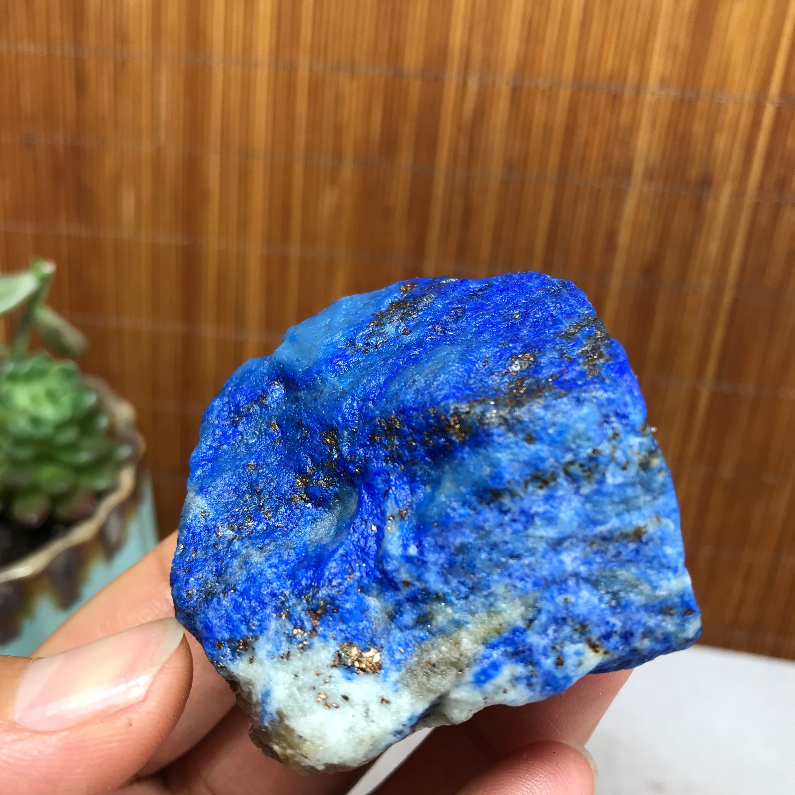 90g Natural lapis lazuli Crystal gemstone Rough Mineral Specimen healing A5475