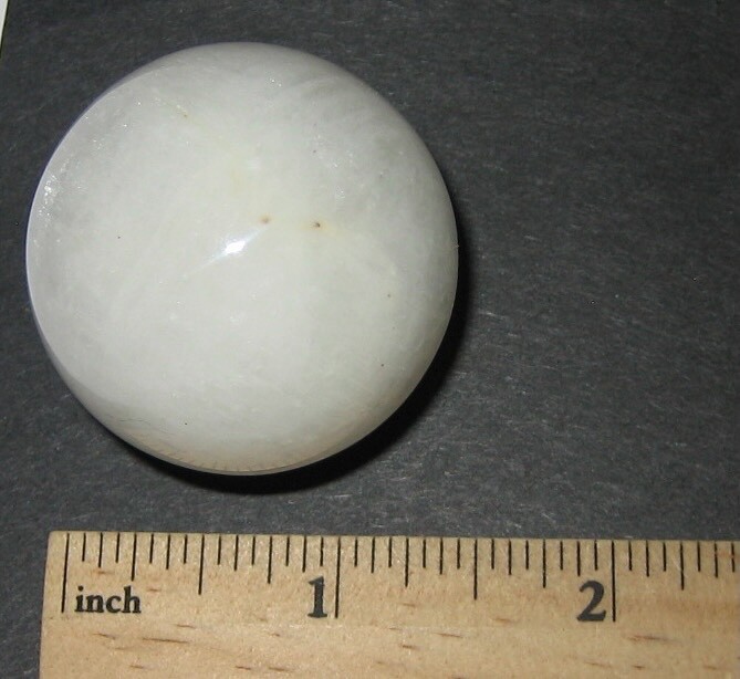 40mm RARE! POLISHED NATURAL CRYOLITE STONE MINERAL SPHERE GREENLAND ~ 86grams *A