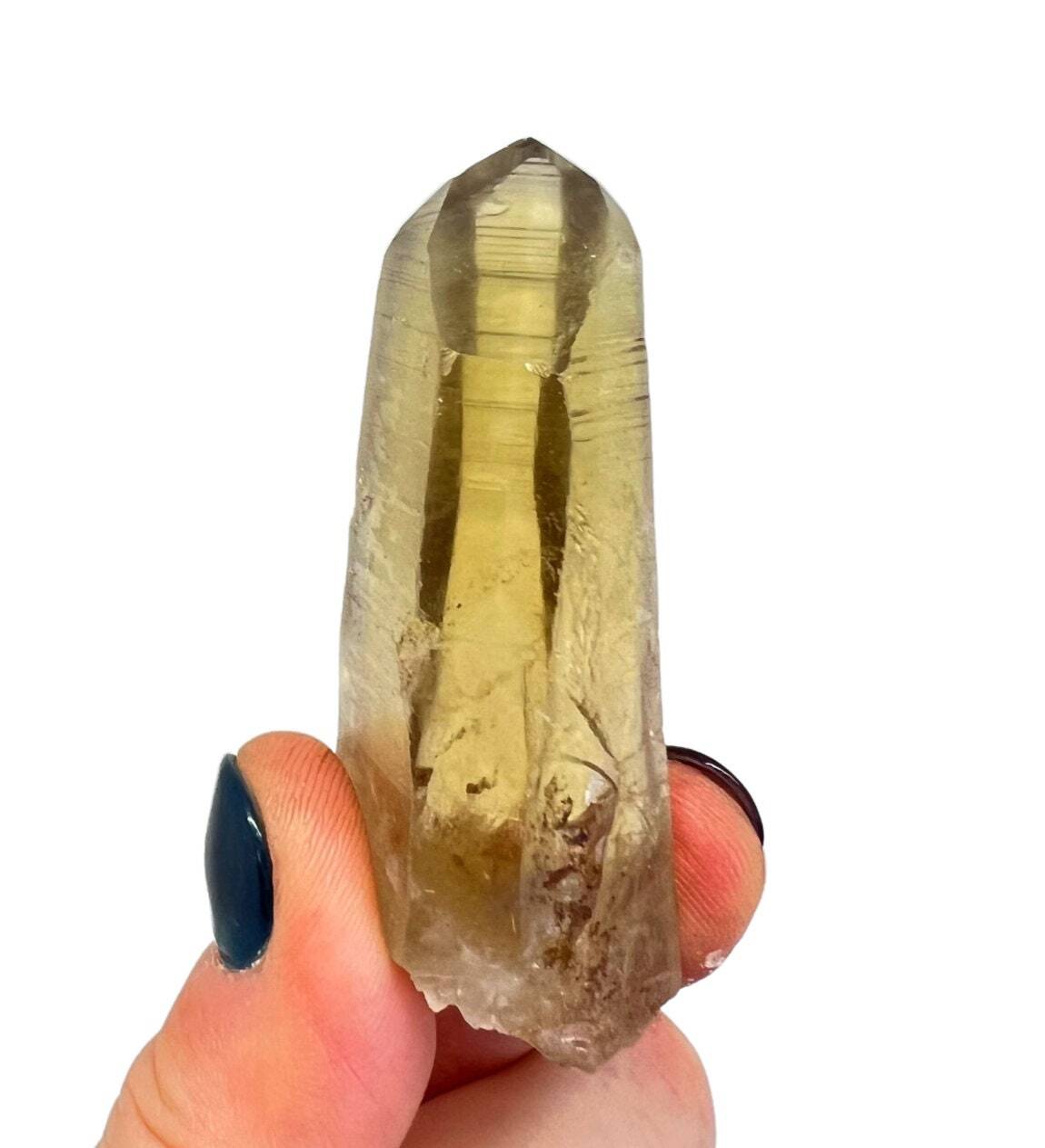 Natural Citrine Lemurian Quartz Crystal Point, Natural Citrine from Brazil