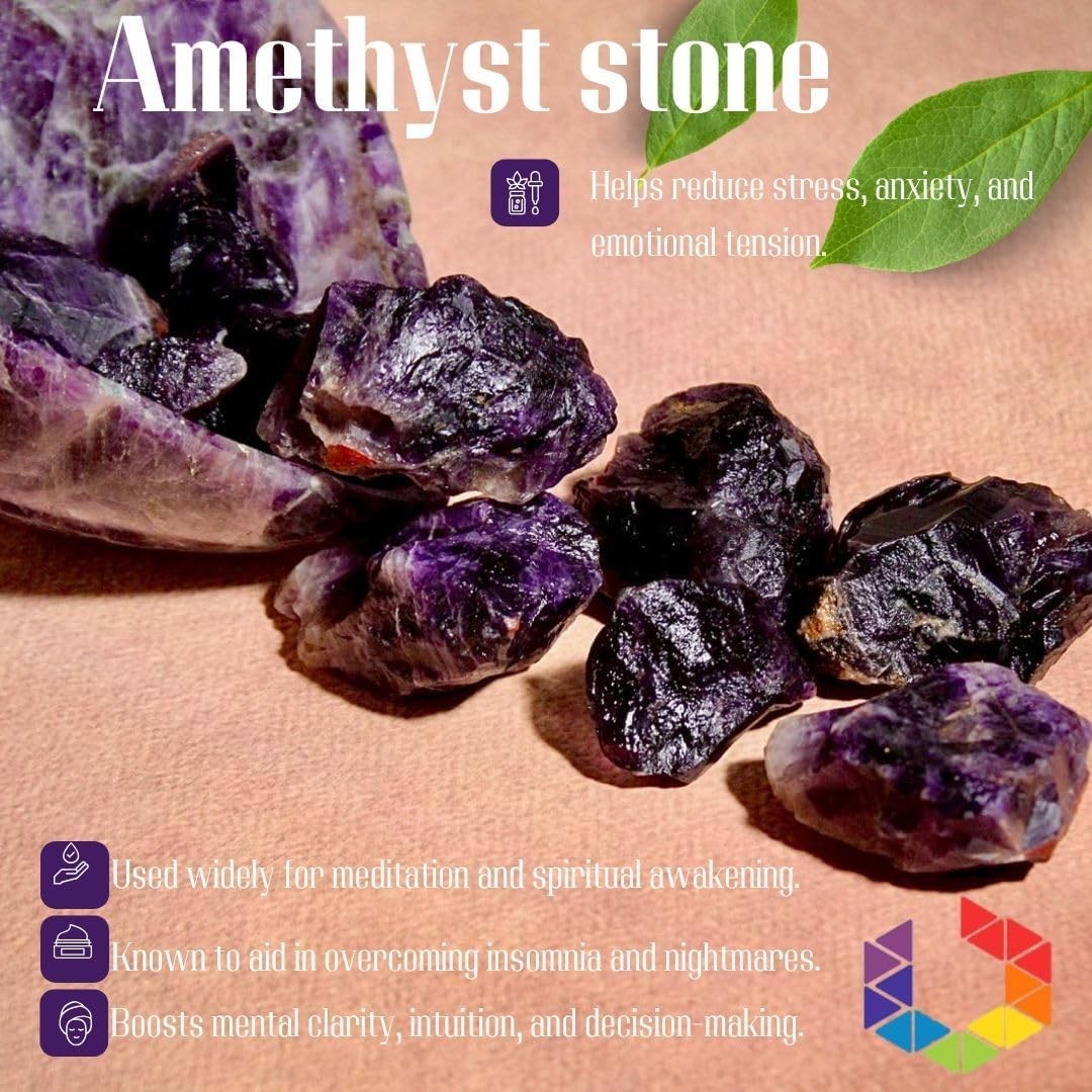 Amethyst Raw Crystals – Large 1.25-2.0” Natural Healing Stones for Meditation