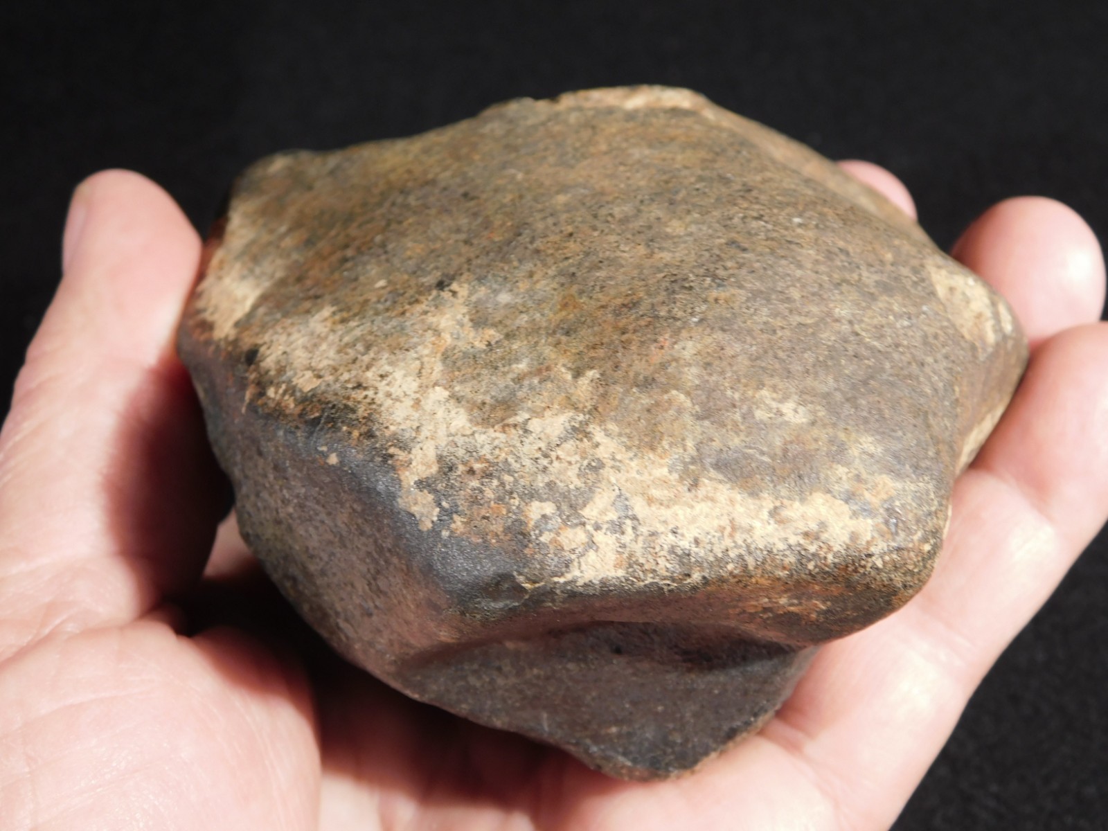 Big! N.W.A 869 Stony METEORITE with Dark Fusion Crust and DEEP REGMAGLYPTS 880gr