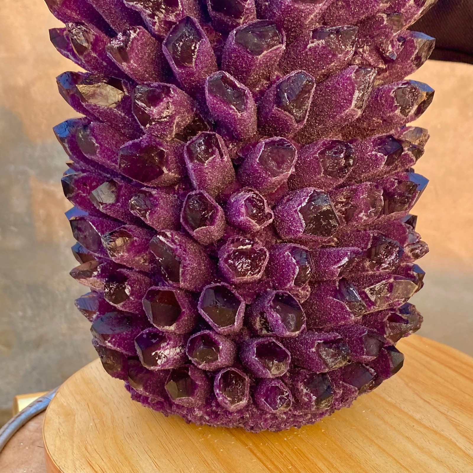 32.73LB Natural Purple Crystal Cluster/Flower Shape Mineral Specimen healing