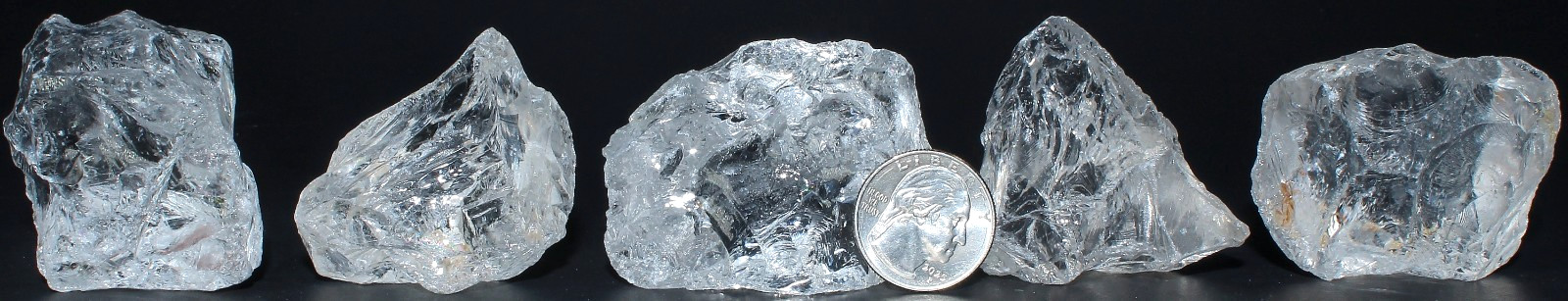 5 Pieces of XL Rough Brazilian Quartz / 16.20 oz (459.26gr) / 3827