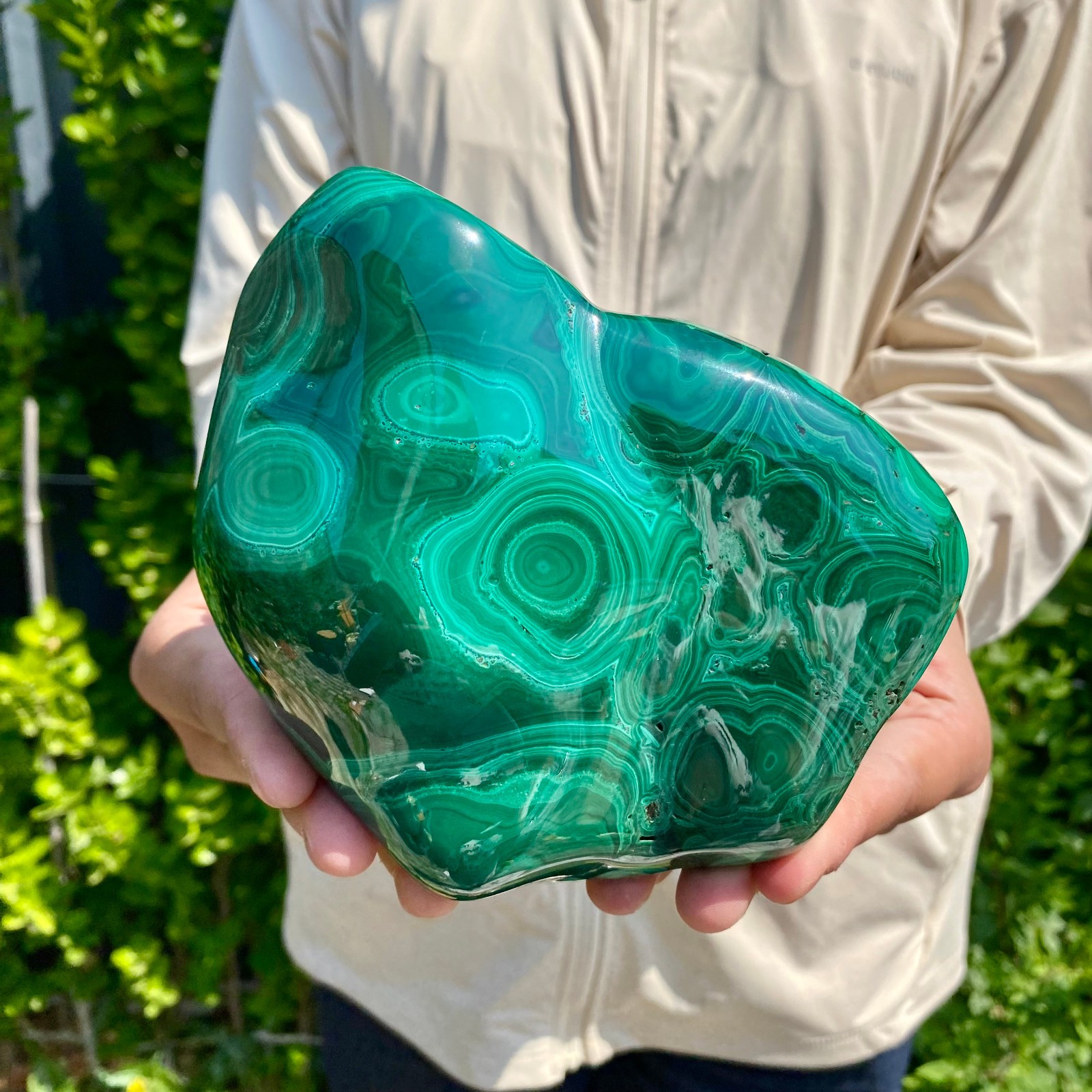 2.86LB Natural glossy Malachite transparent cluster rough mineral sample