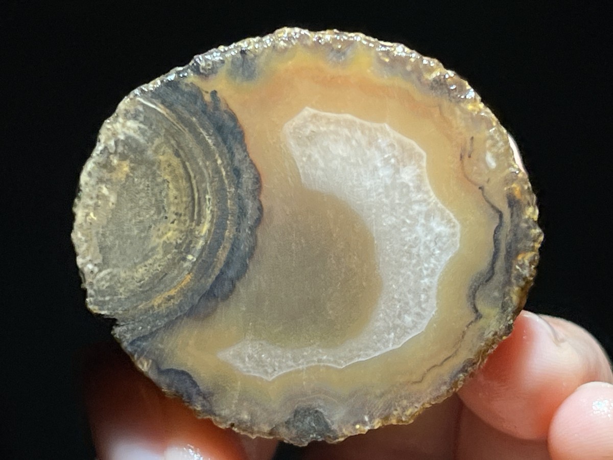 Natural 15 half Rough Chinese Agate crystal geode Achat Nodule Hebei 535g AA5