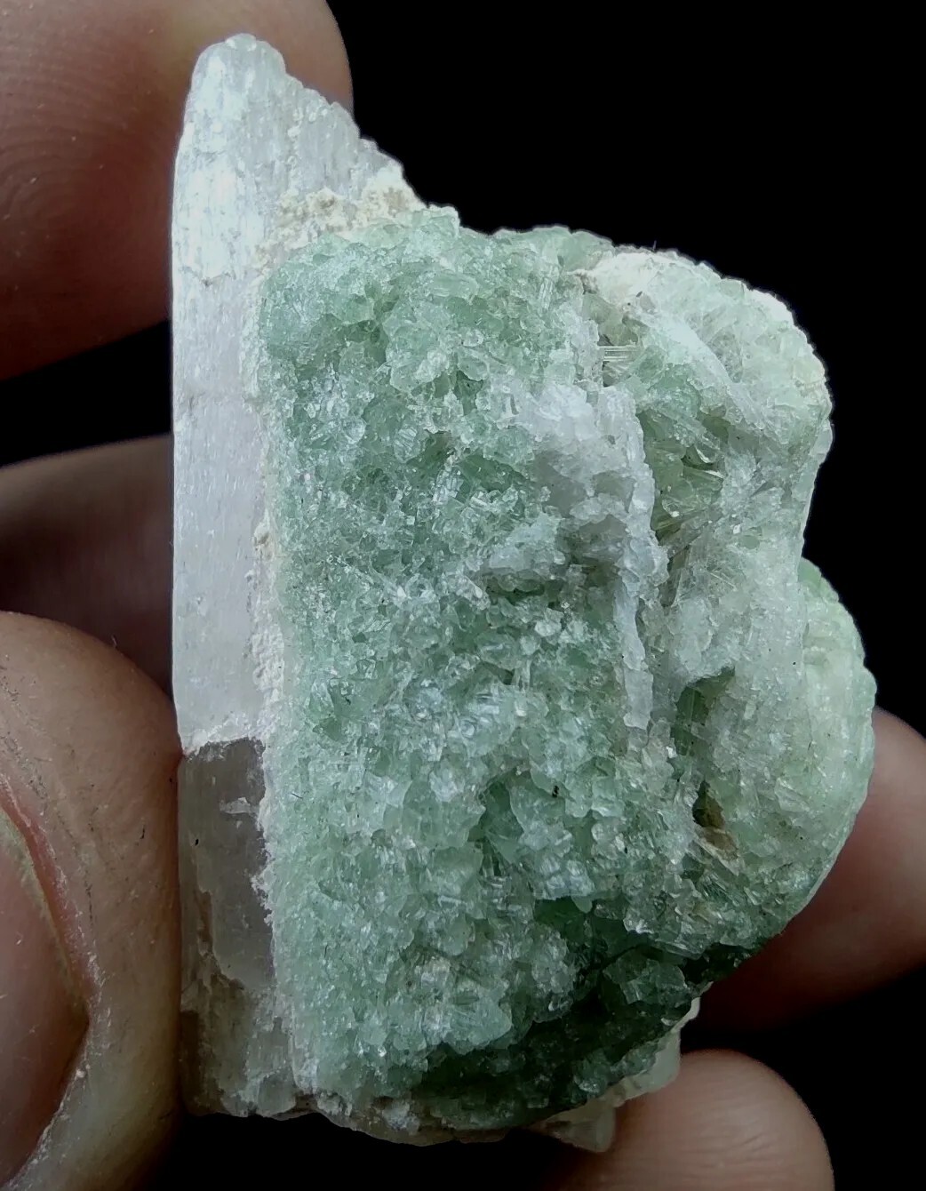 Aesthetic Tourmaline Crystals With Kunzite Crystal From Afghanistan.