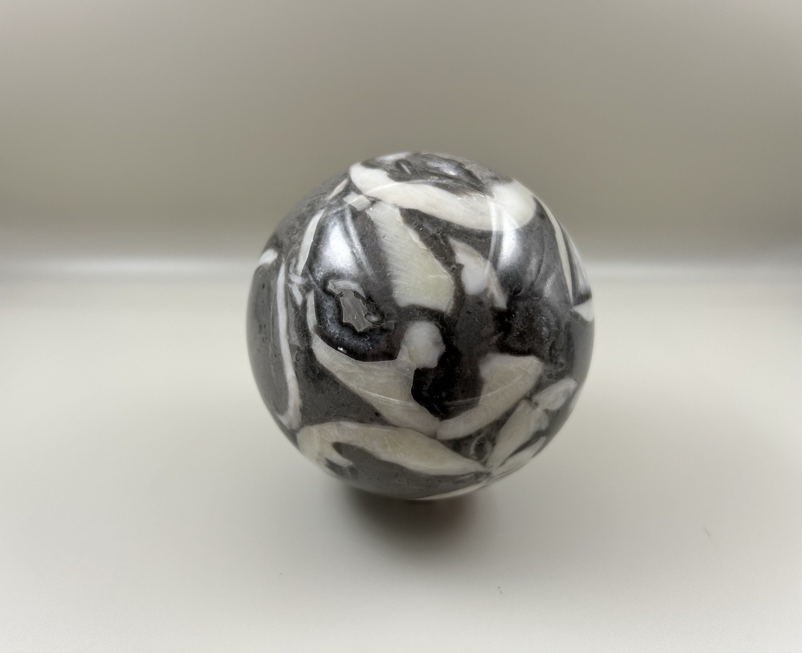 Zebra Marble/Zebra Jasper/Zebra Stone Crystal Sphere Polished Ball 3″
